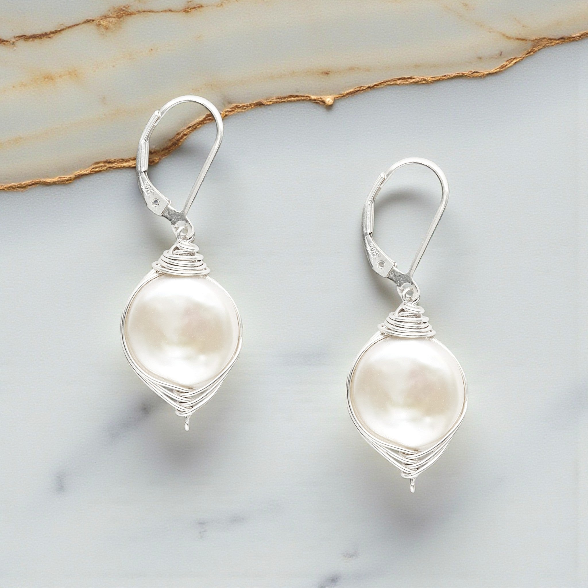 Wrapped Pearl Earring