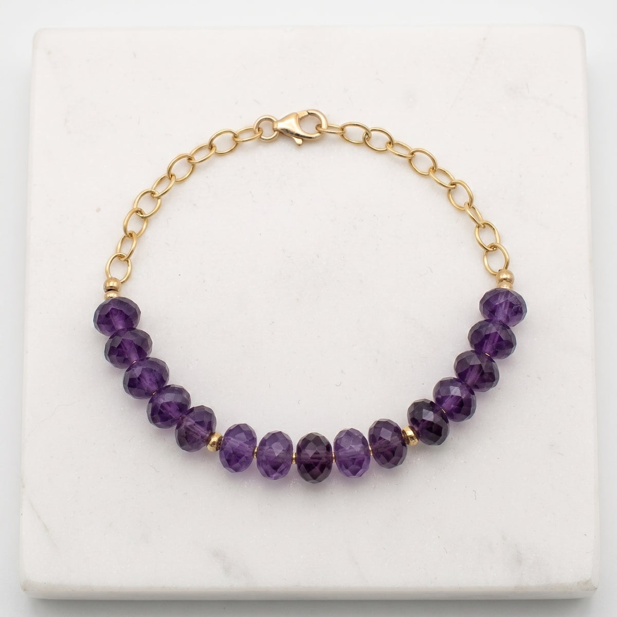 Amethyst Bead Bracelet