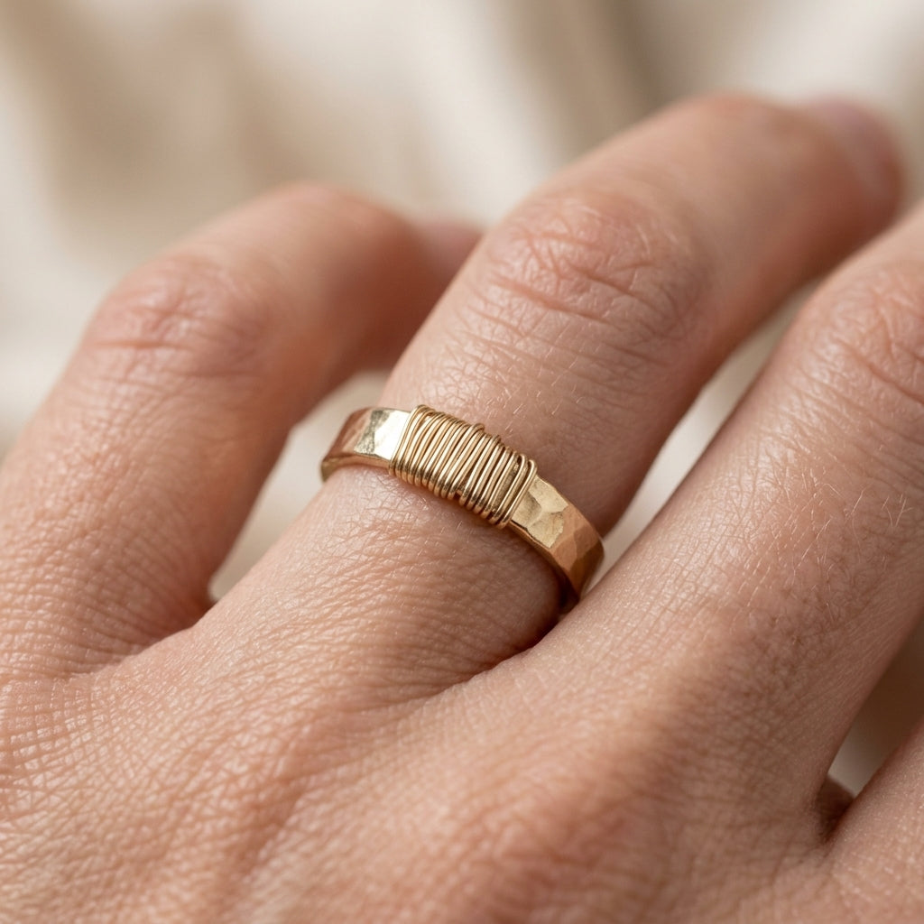 Gold Tether Ring