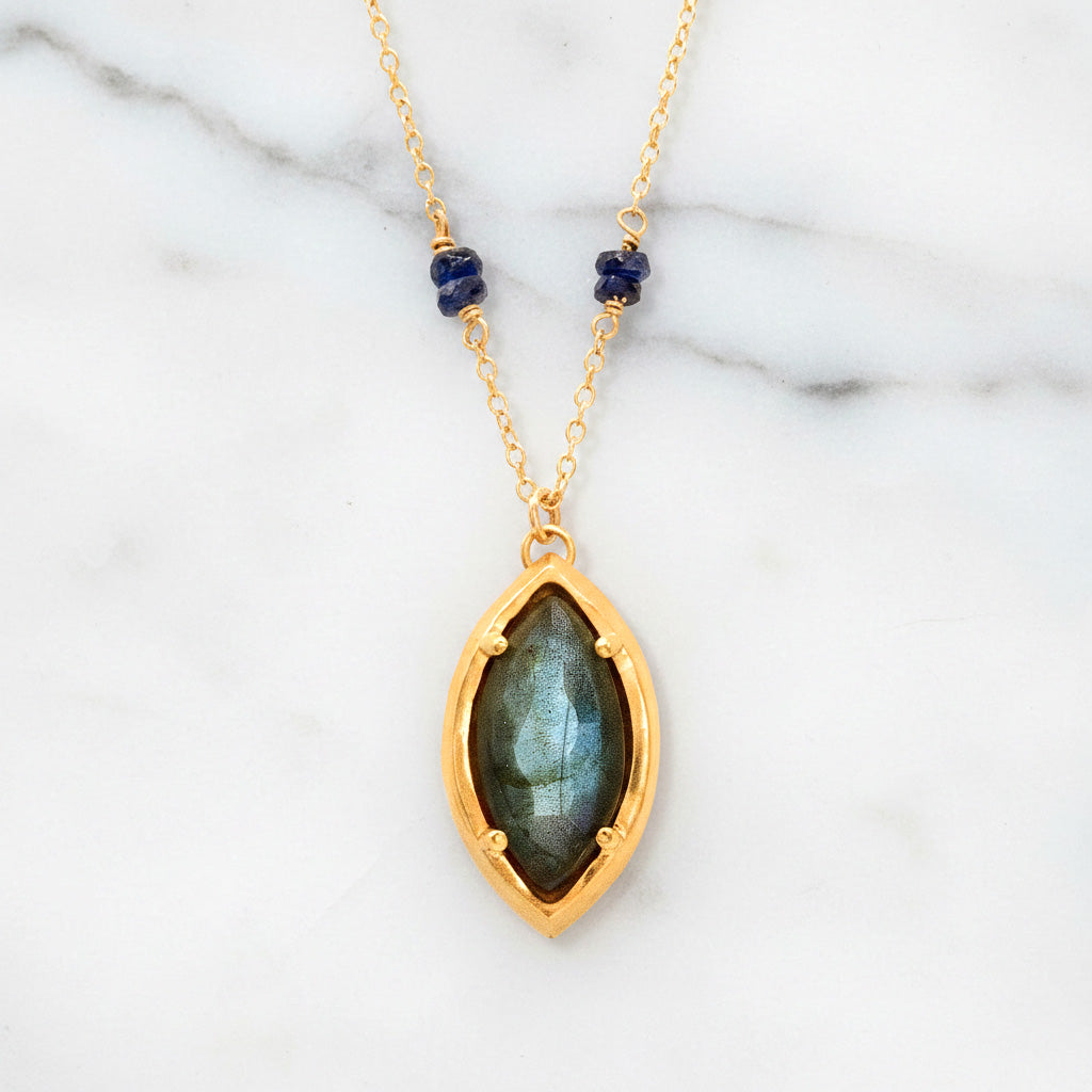 Labradorite Marquise Necklace