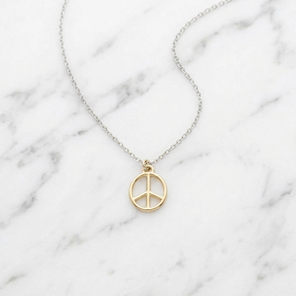 Gold Peace Necklace