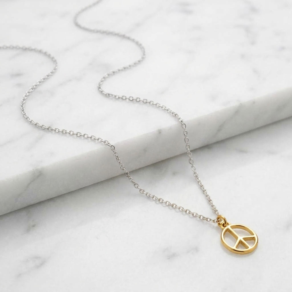 Gold Peace Necklace