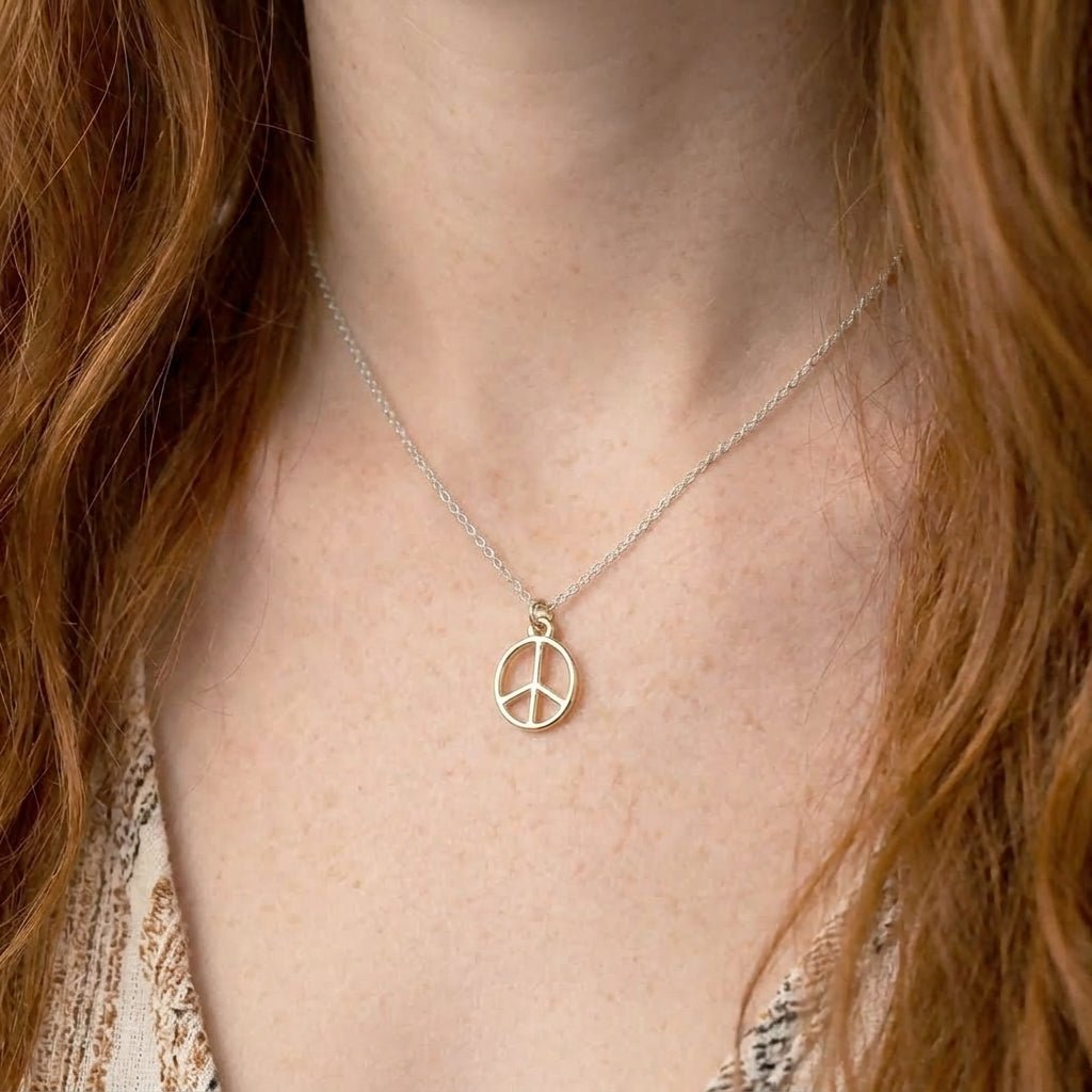 Gold Peace Necklace