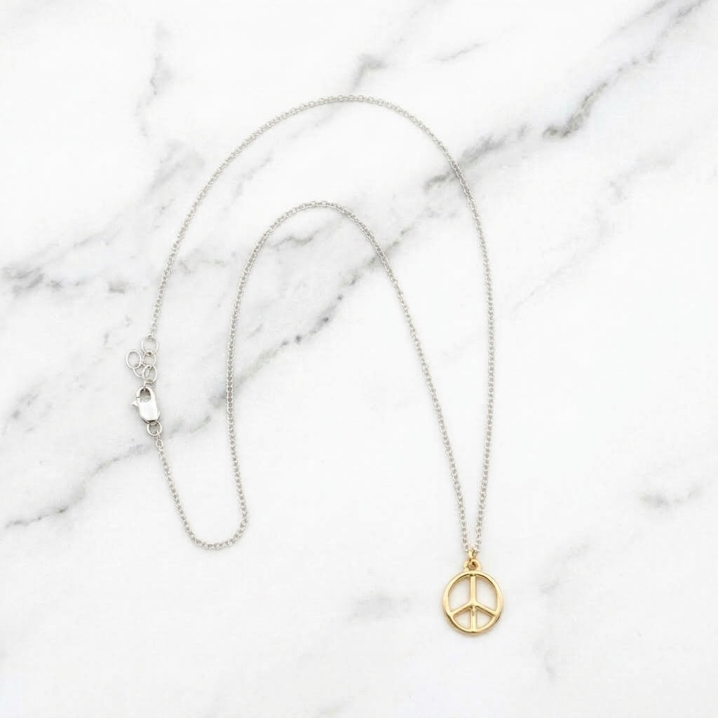 Gold Peace Necklace