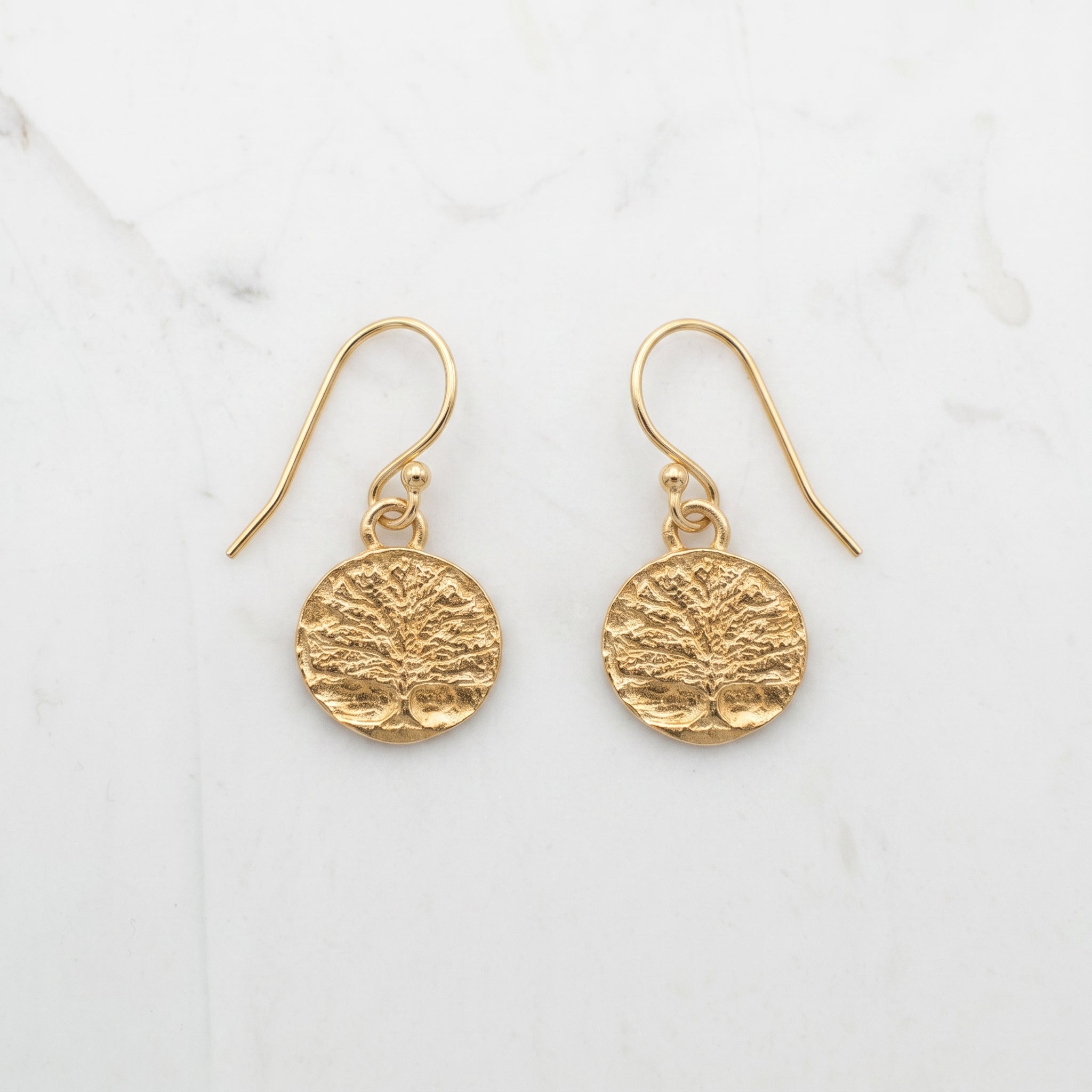 Tree of Life Gold Earrings