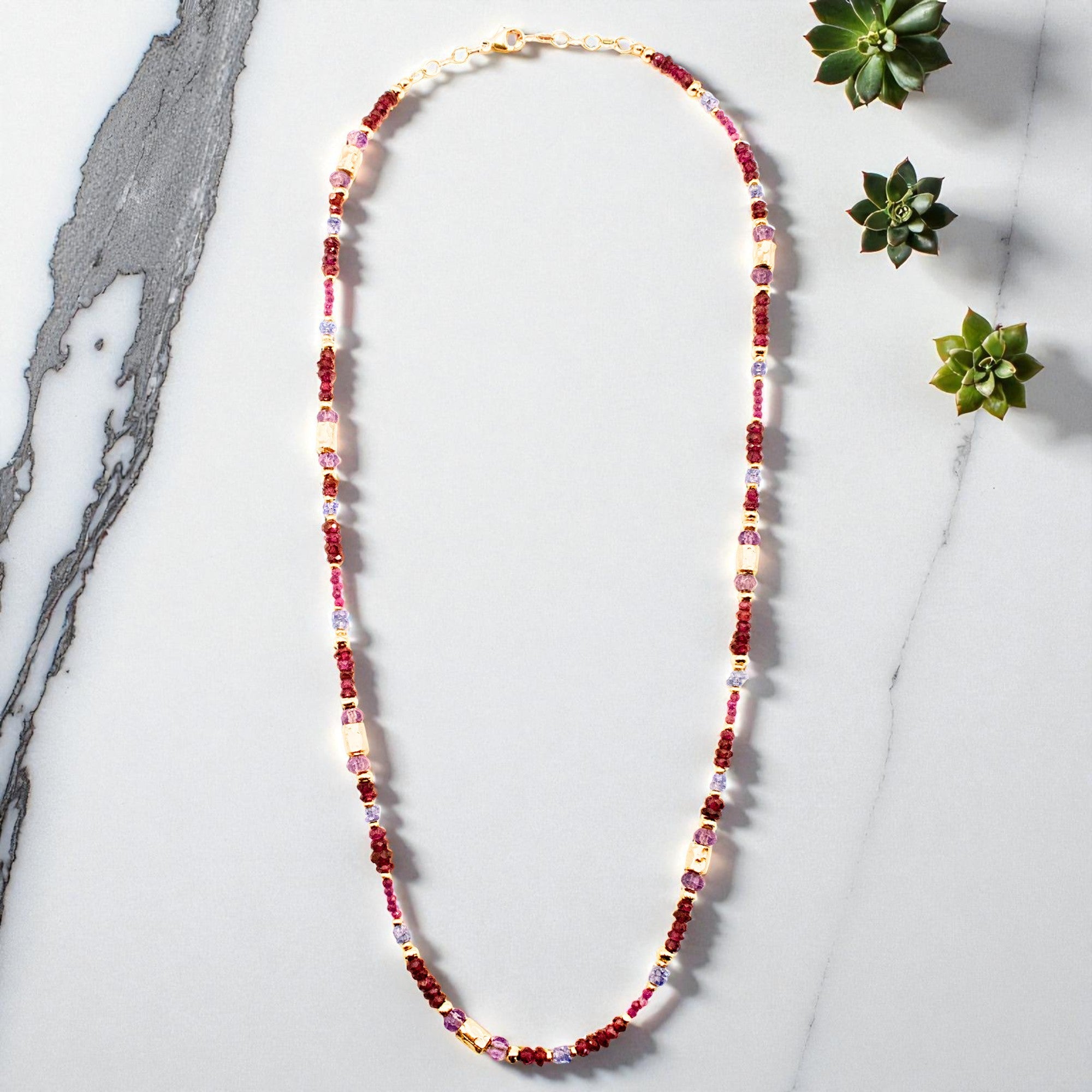 Amethyst Ruby Dusk Necklace - Necklaces