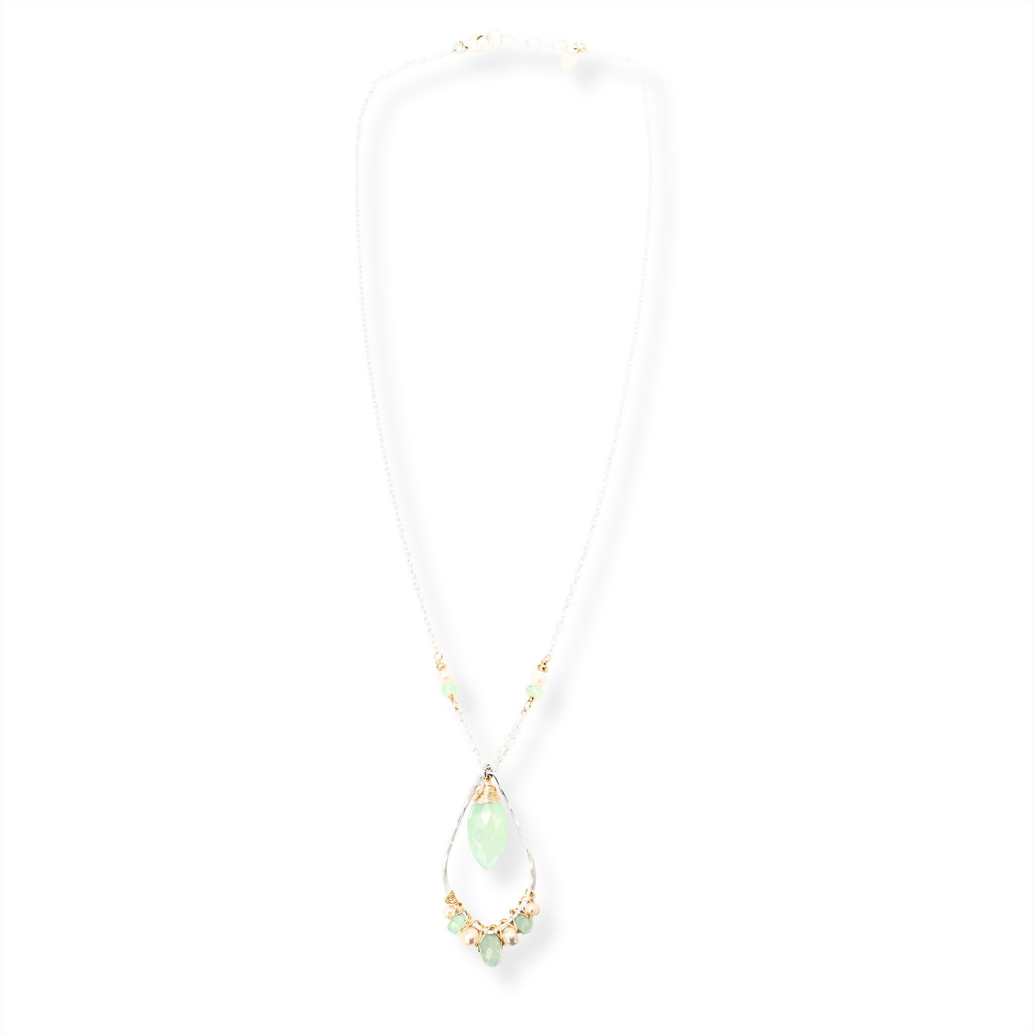 Aqua Marquise Necklace - Necklaces