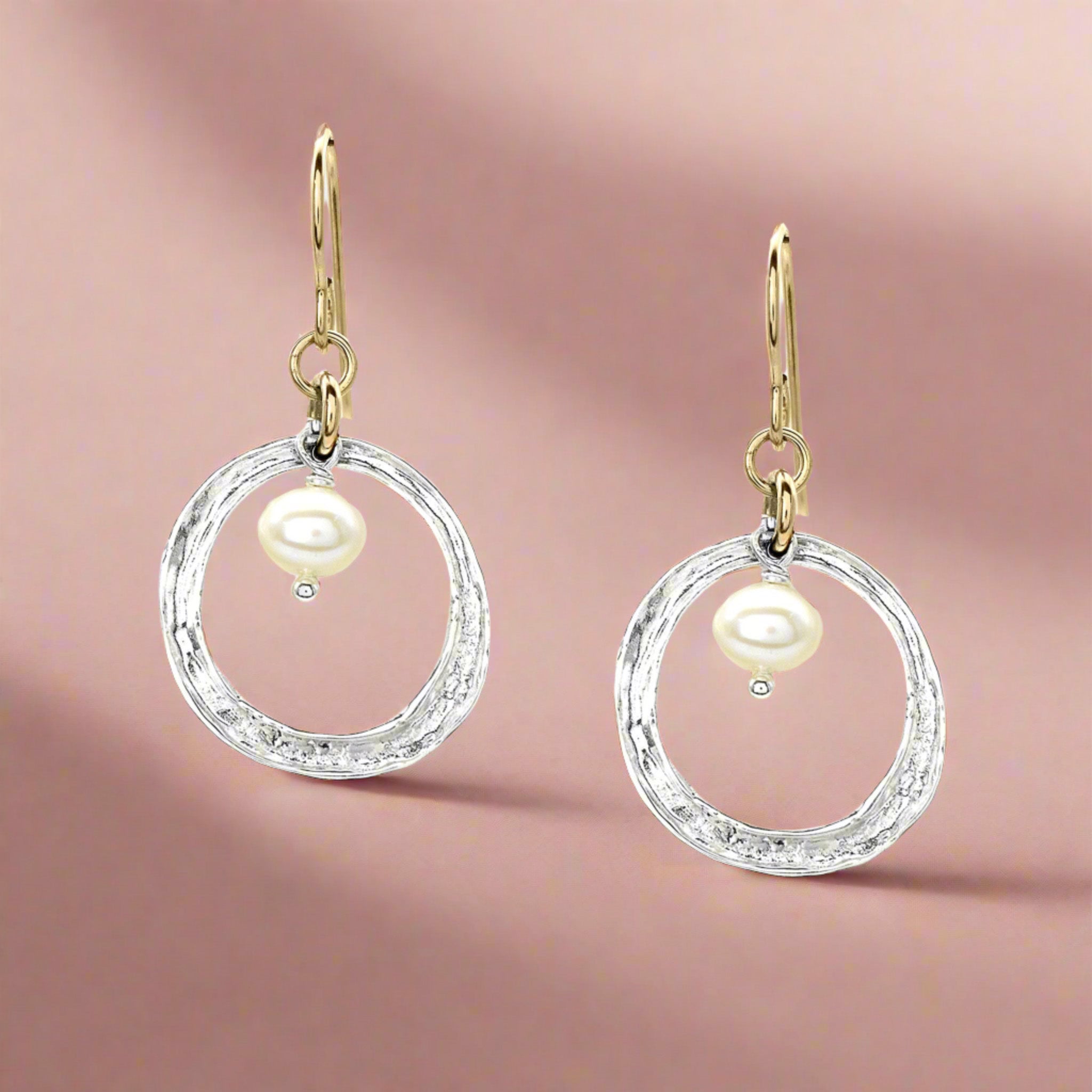 Pearl Circle Earrings