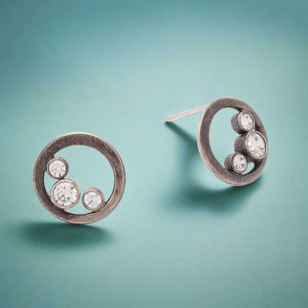 Cluster Sparkle Post Earring - Earrings