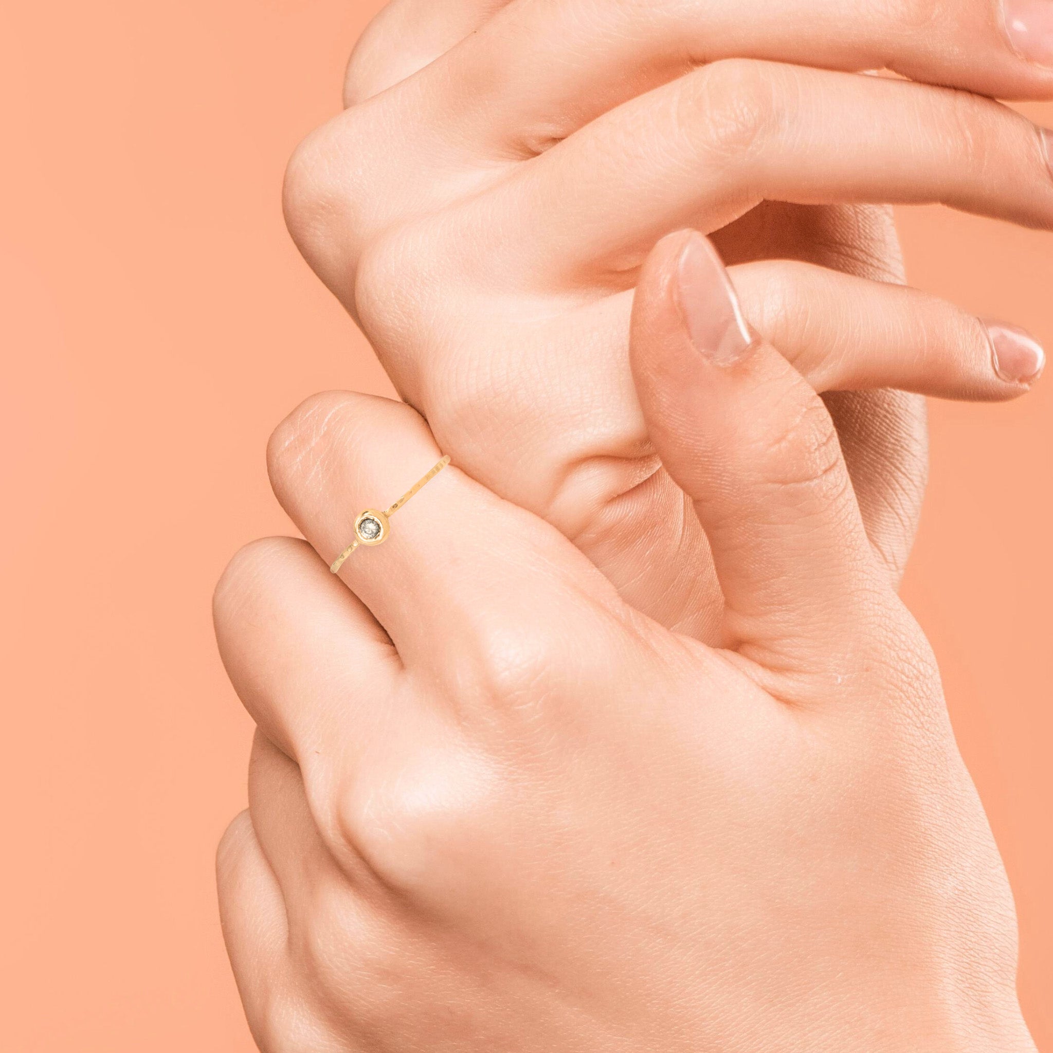 Cognac Diamond Ring - Rings