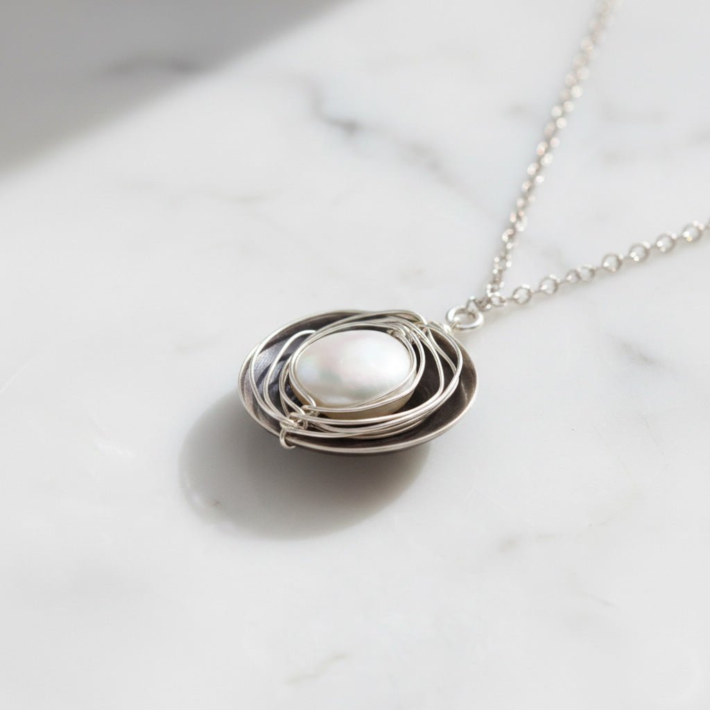 Coin Pearl Nest Necklace - Necklaces