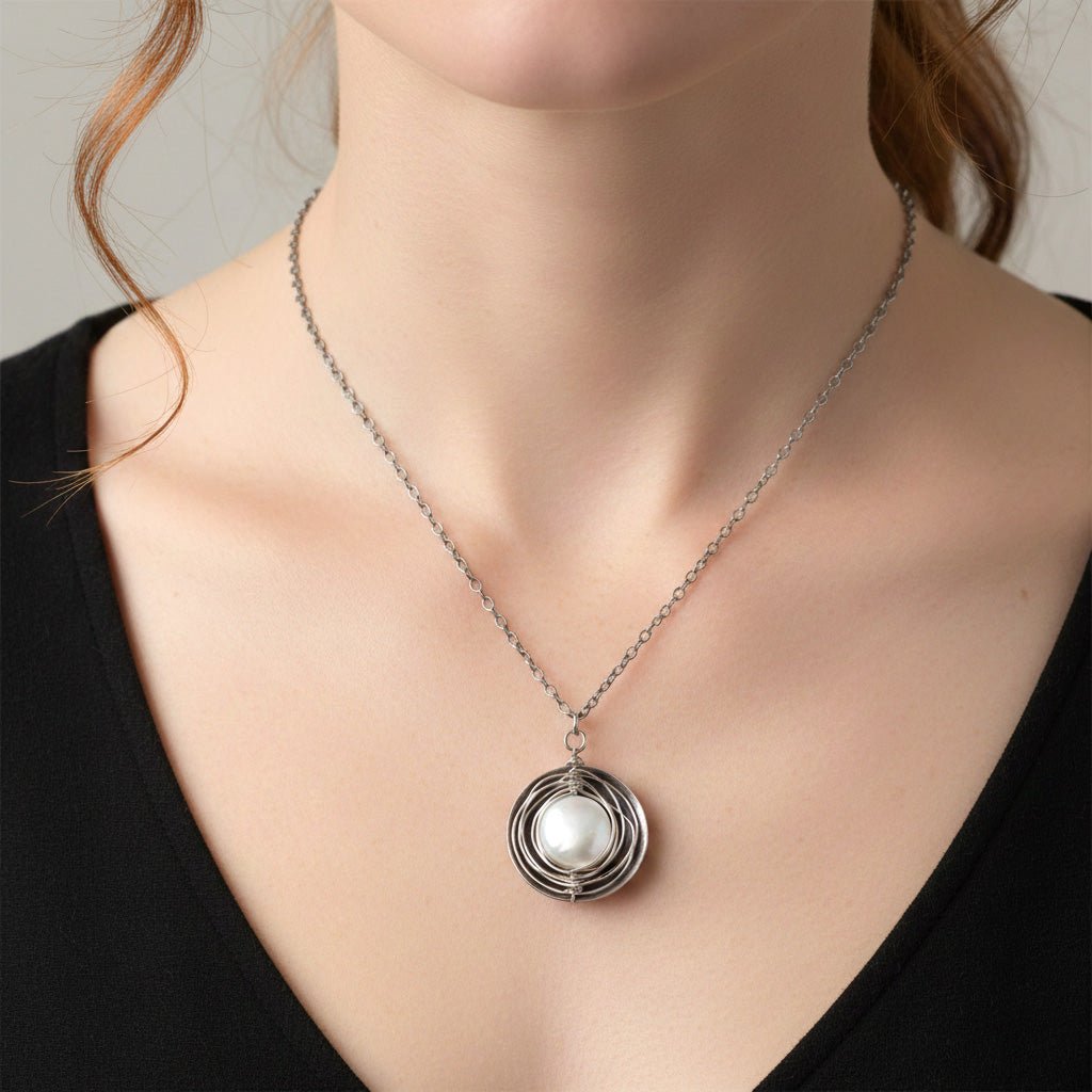 Coin Pearl Nest Necklace - Necklaces