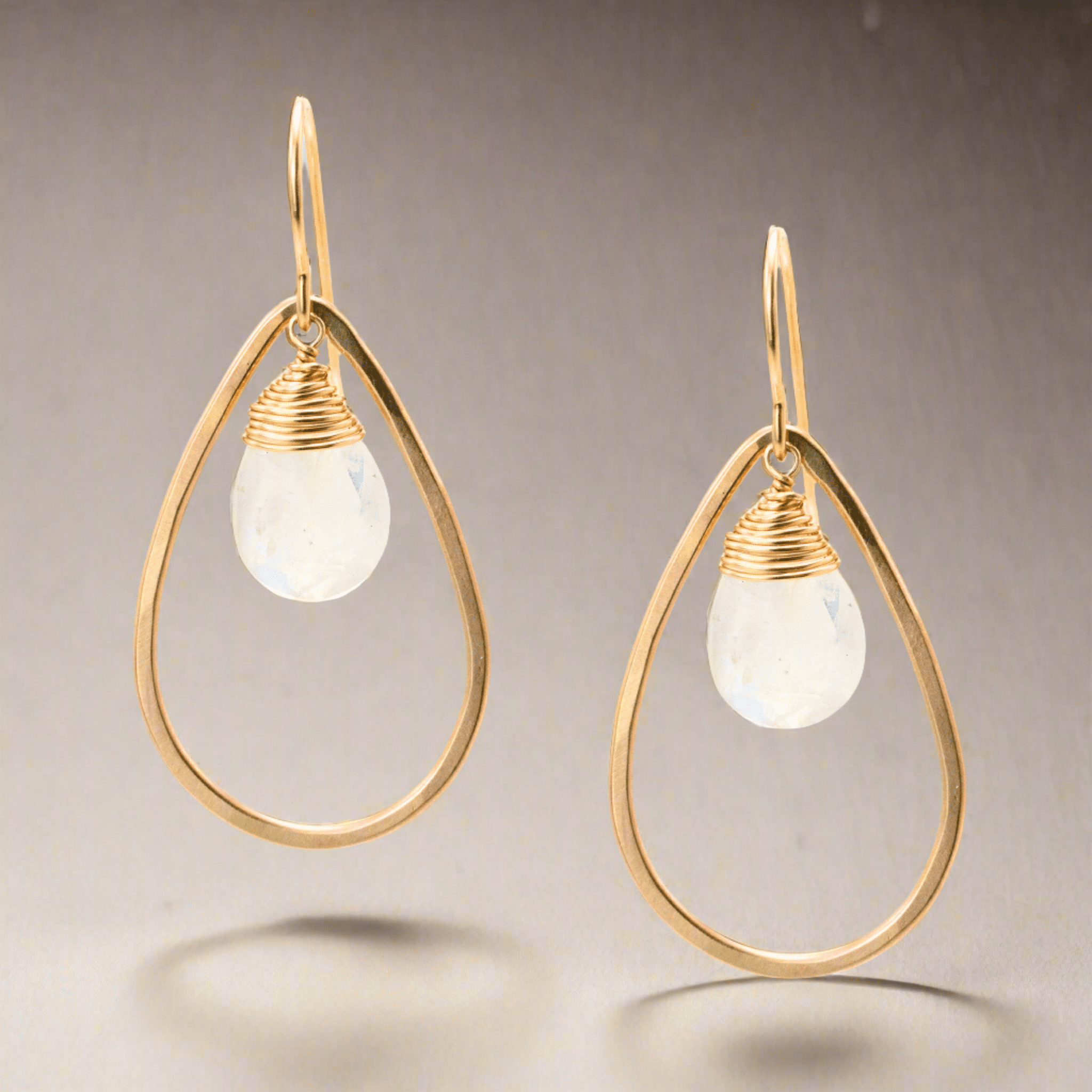 Faceted moonstone earrings discount