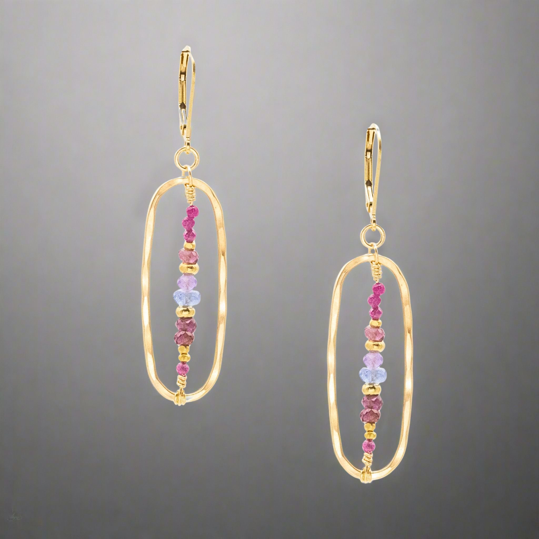 Gemstone Spectrum Oval Earrings - Earrings