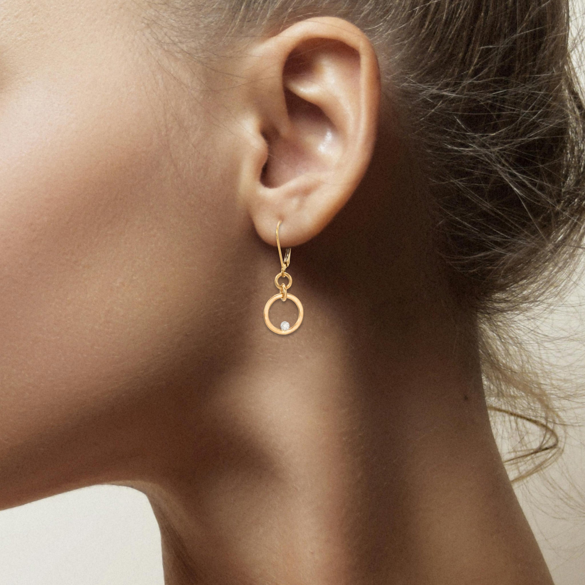 Gilded Circle Earrings - Earrings