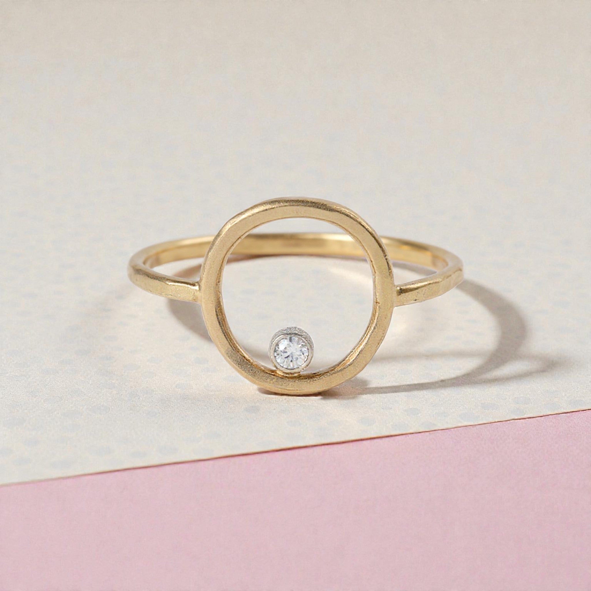Gilded Circle Ring - Rings