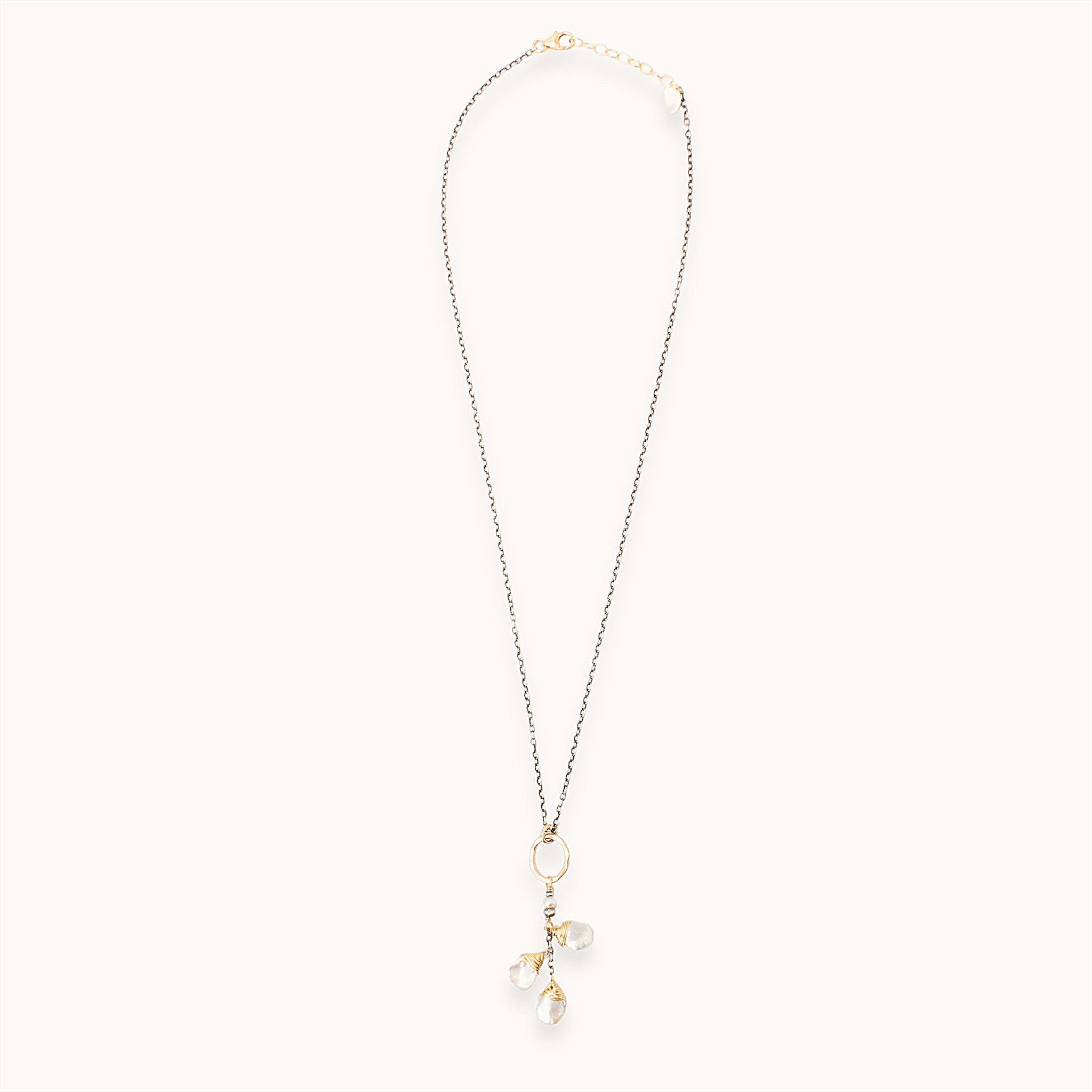 Gilded Pearl Wrap Necklace