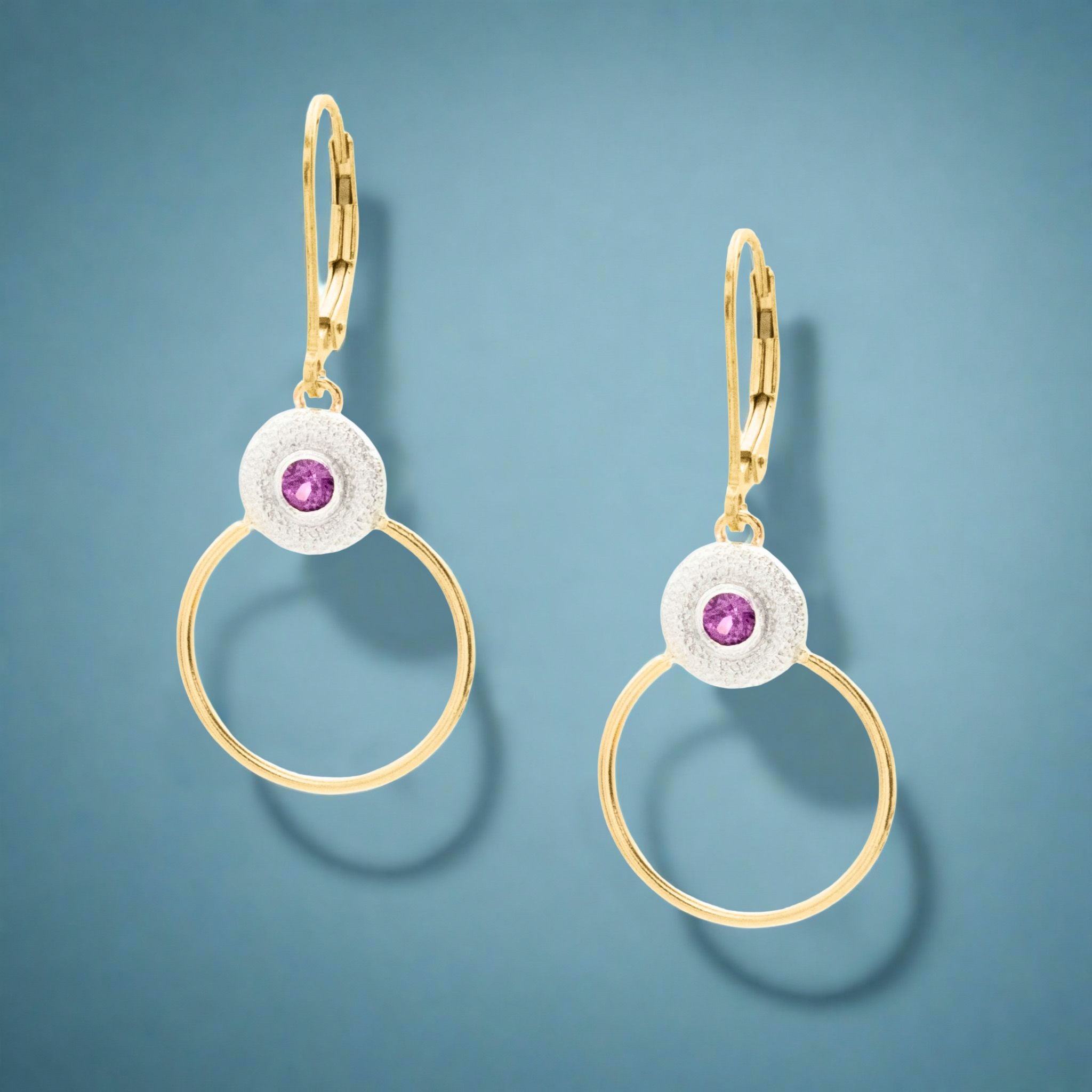 Gilded Stardust Garnet Earrings - Earrings