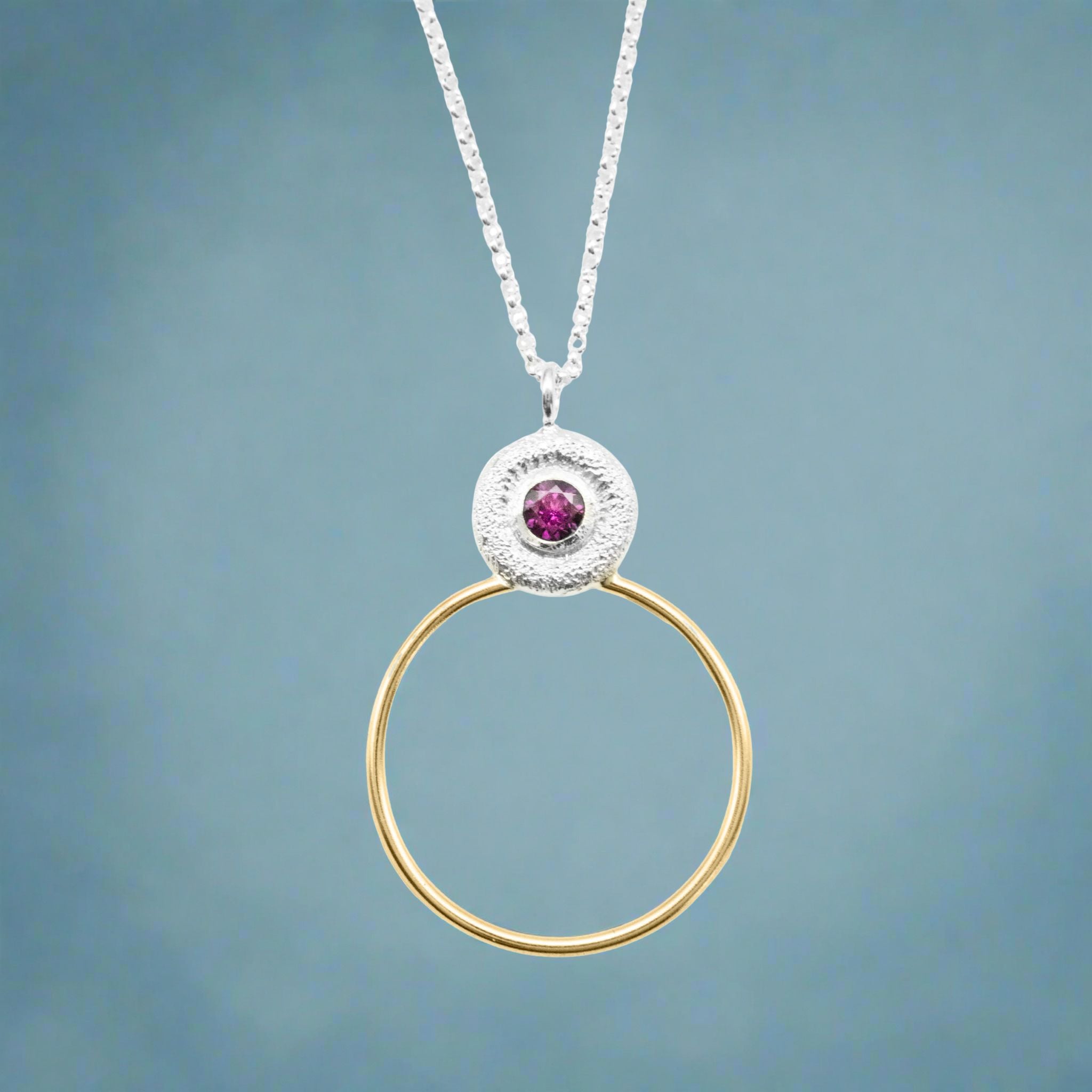 Gilded Stardust Garnet Necklace - Necklaces