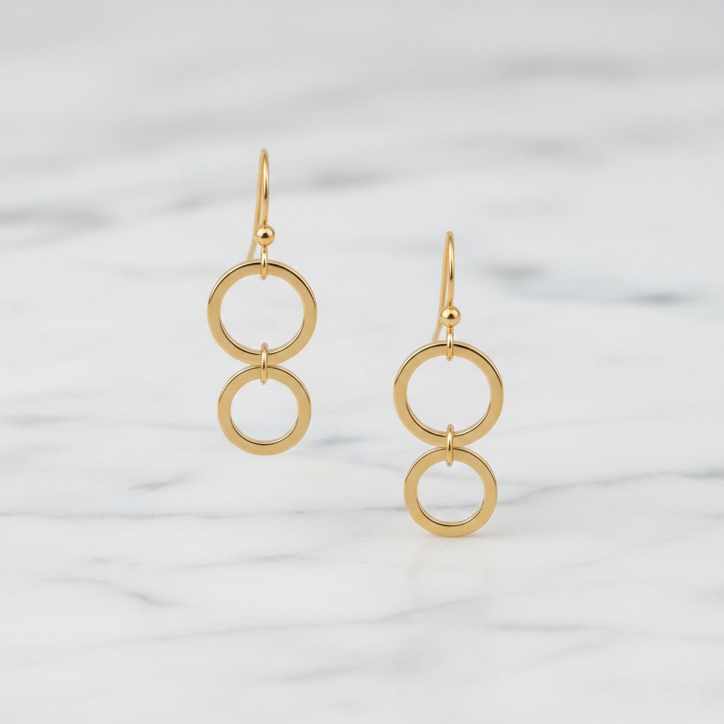 Gold Links Drop Earrings - Earrings