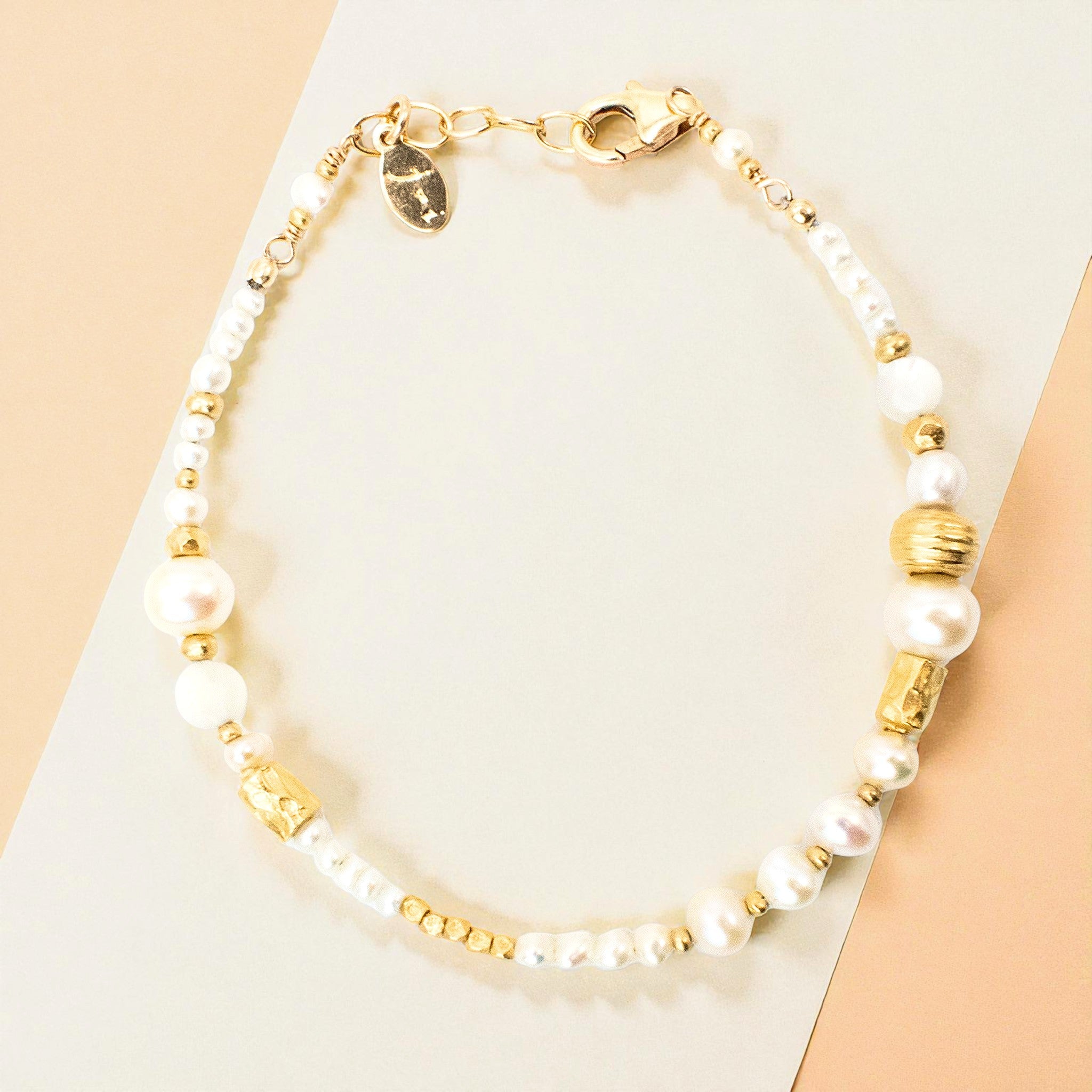 Gold Pearl Bead Bracelet - Bracelets
