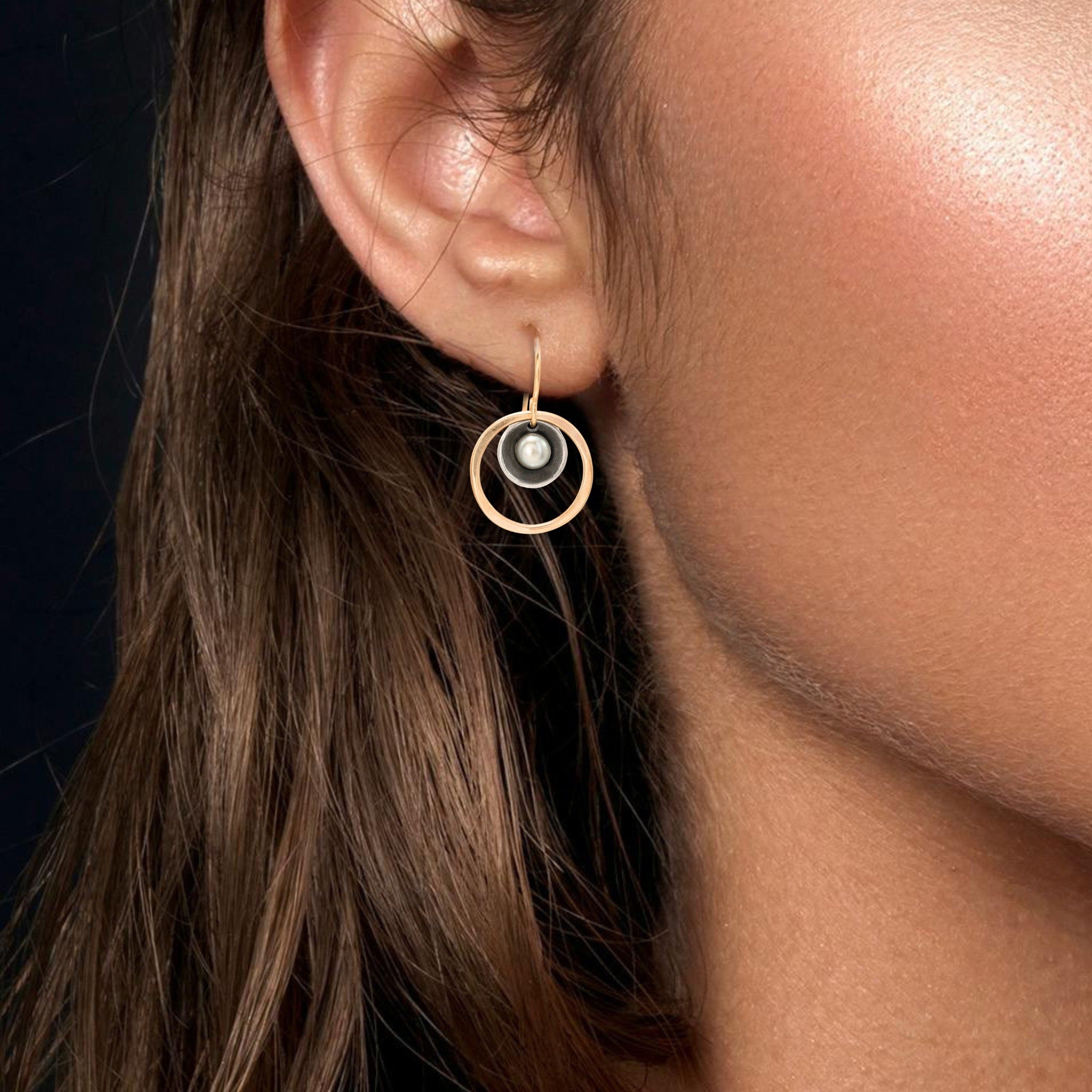 Gold Pearl Earrings - Earrings