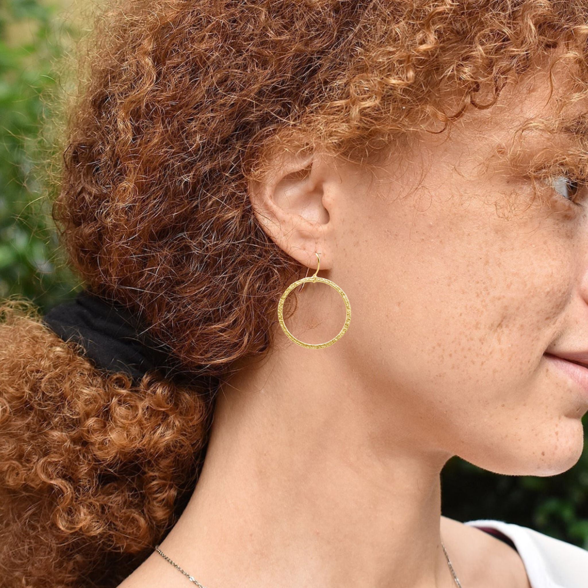 Golden Circle Earring - Earrings