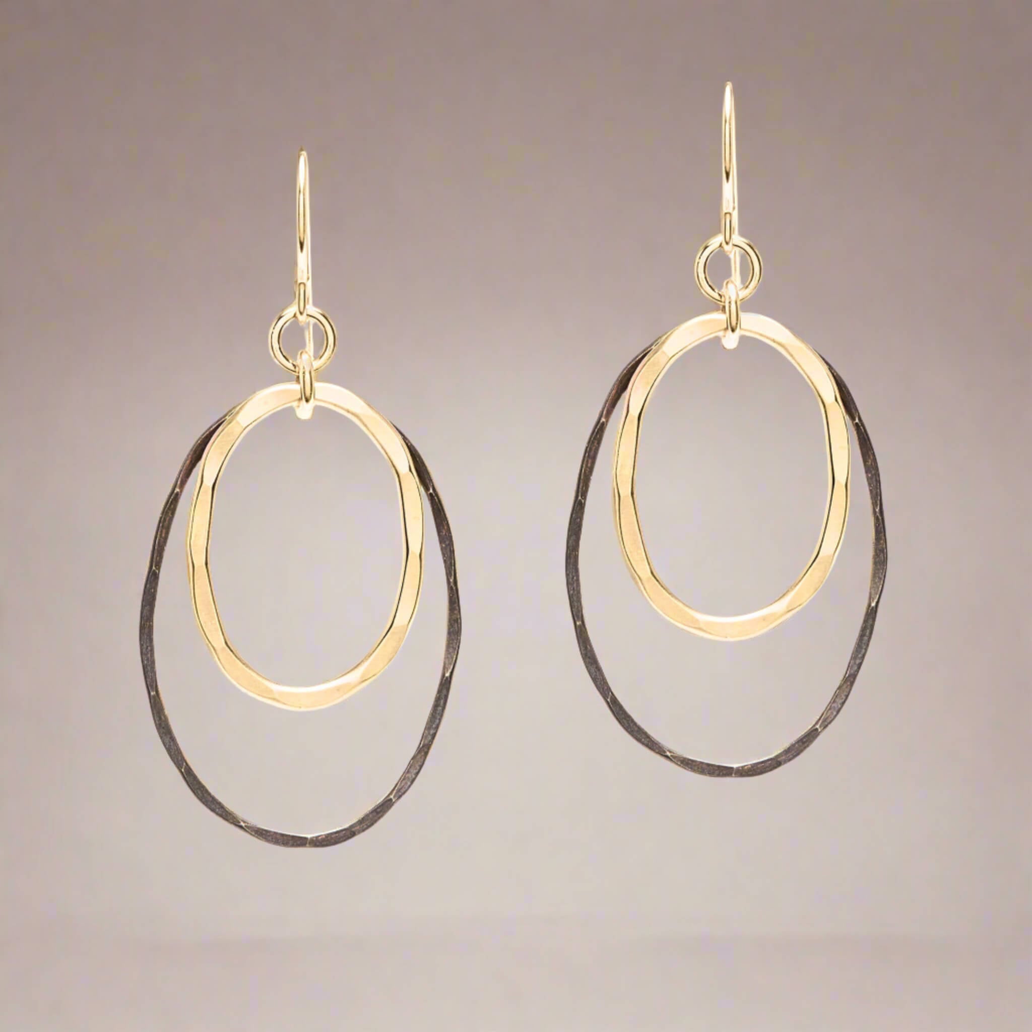 Golden Eclipse Earrings - Earrings