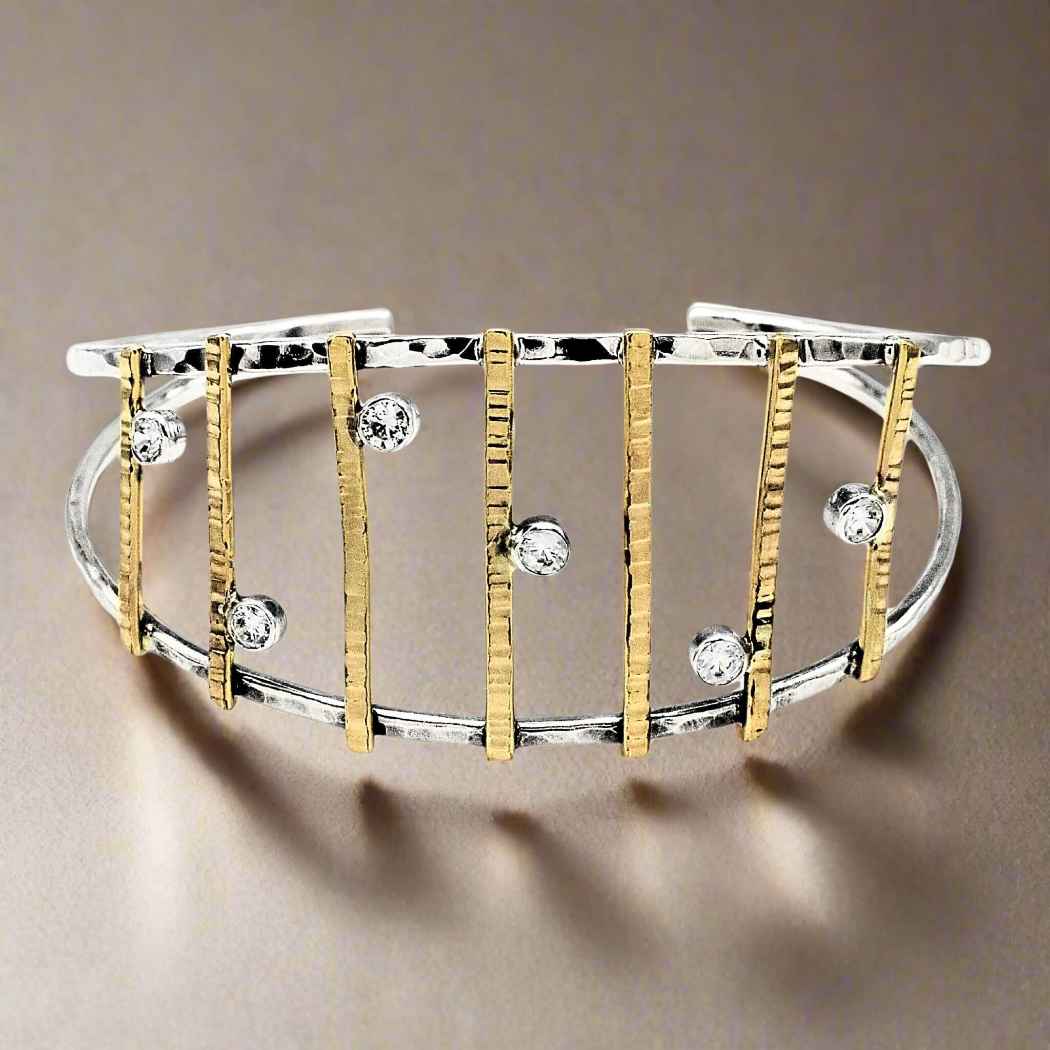 Golden Ladder Sparkle Cuff - Cuffs