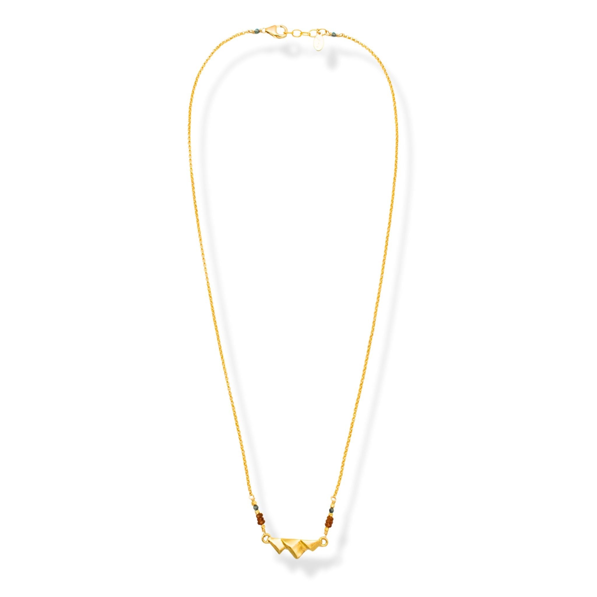 Golden Peak Gemstone Necklace - Necklaces