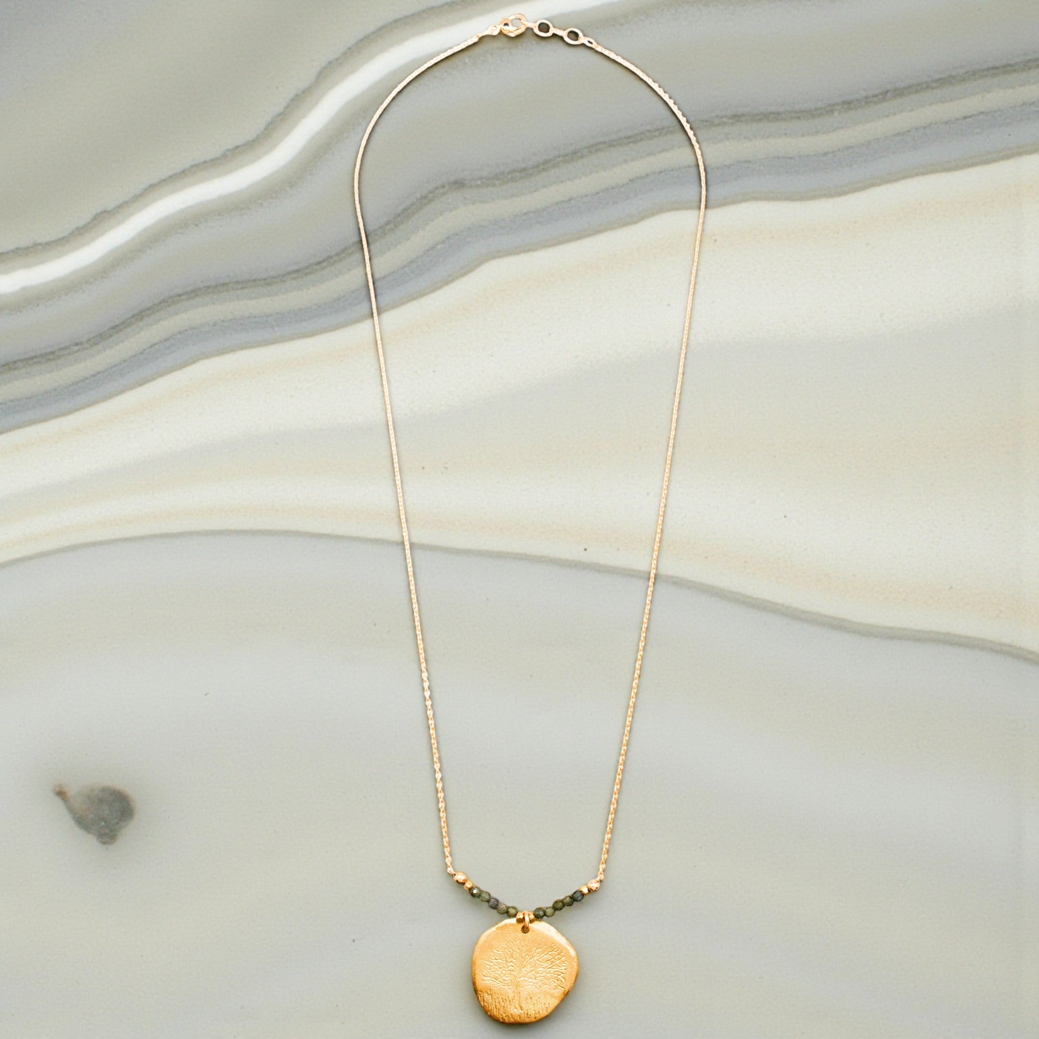 Golden Tree Necklace - Necklaces