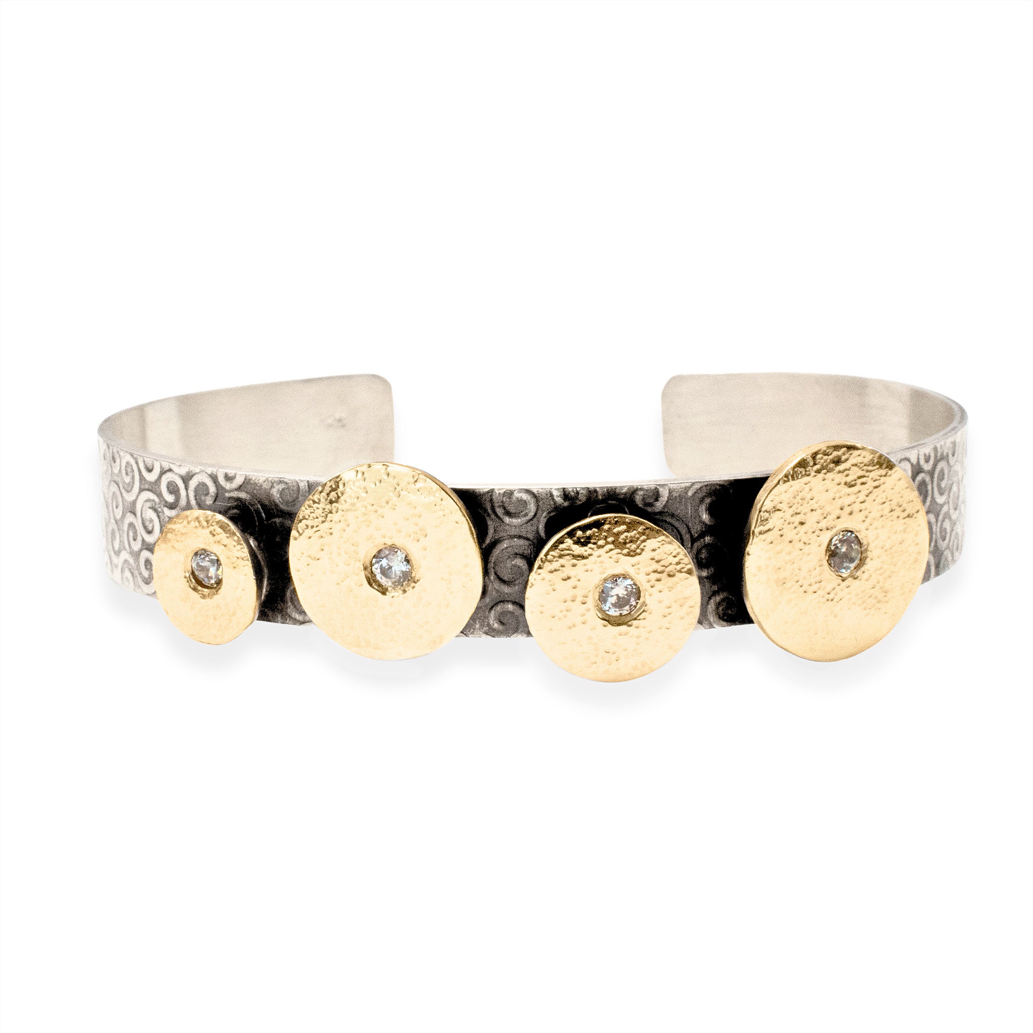 Hammered Dot Cuff - Cuffs