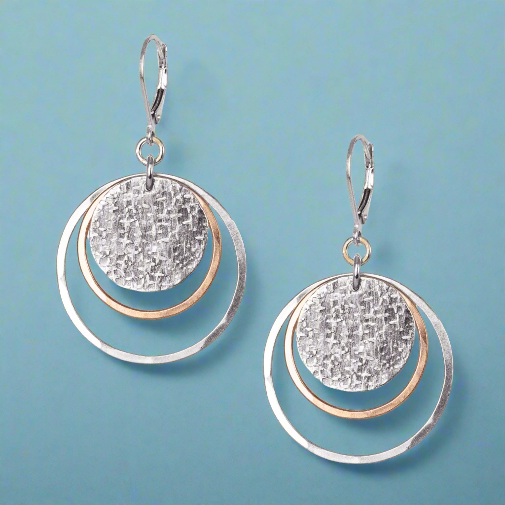 Hammered Serenity Earrings - Earrings