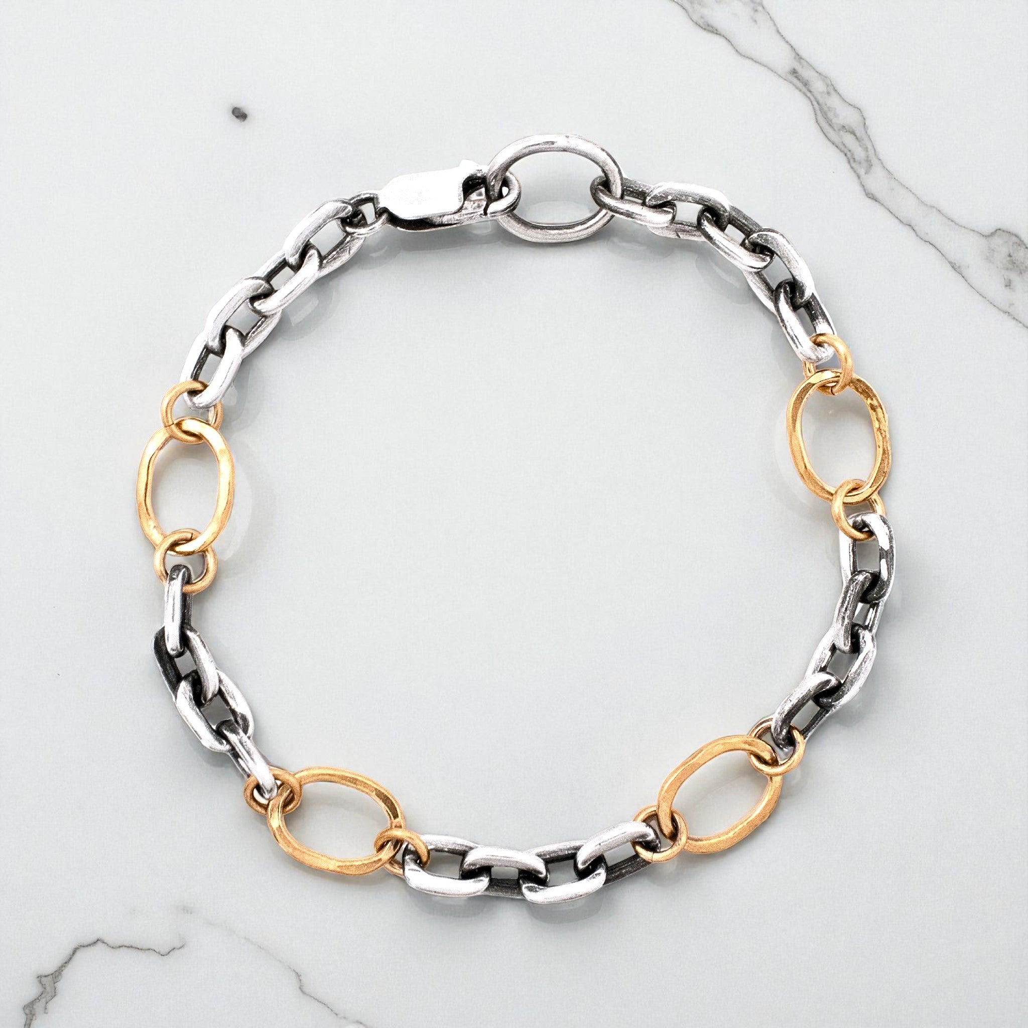 Mixed Metal Chain Bracelet 8