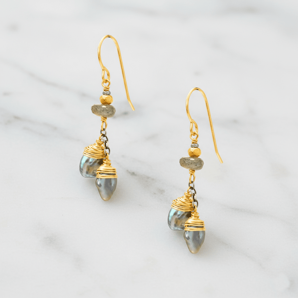 Keishi Pearl Earrings - Earrings