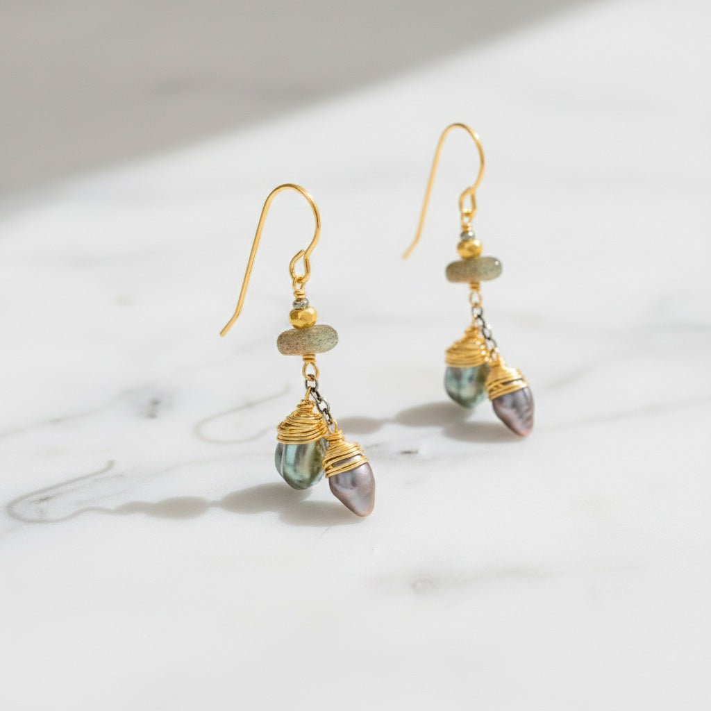 Keishi Pearl Earrings - Earrings