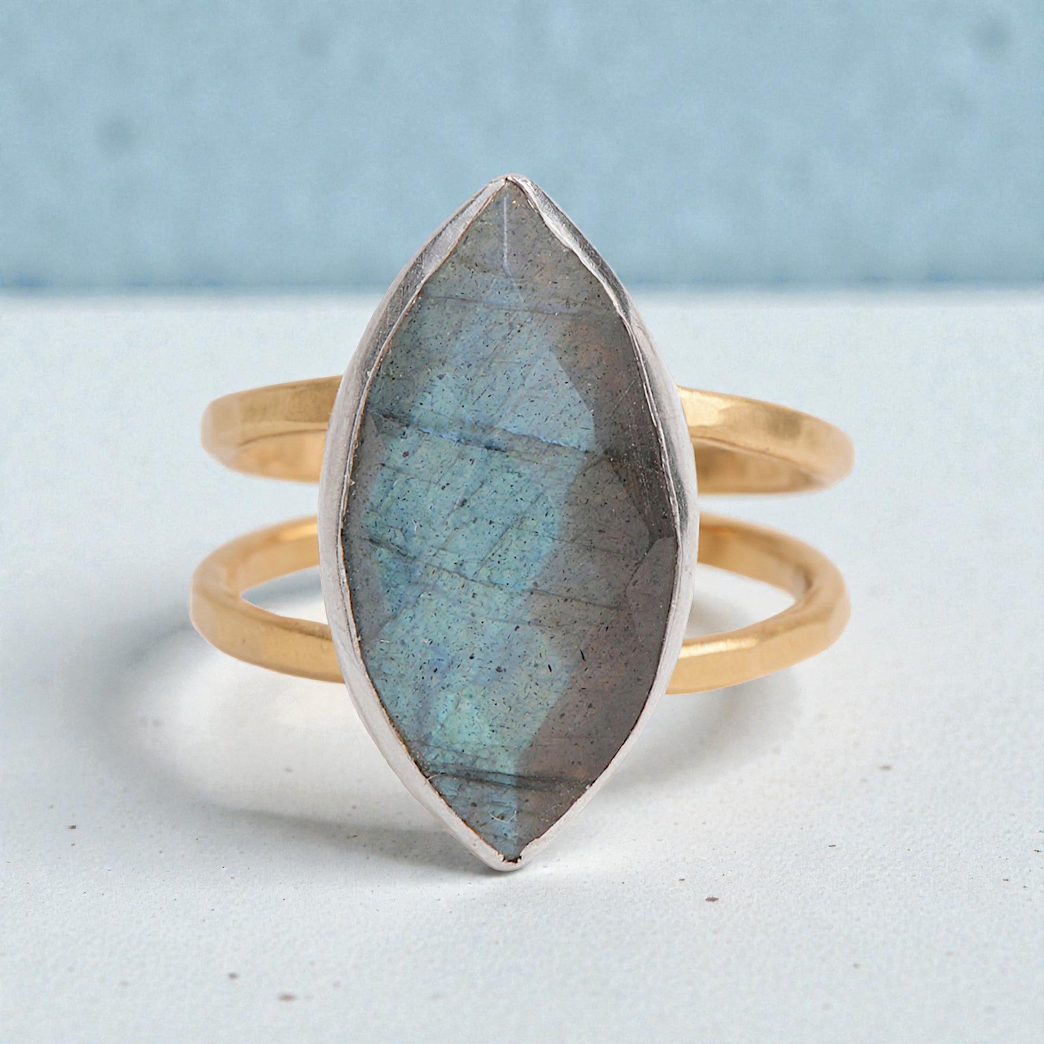 Labradorite Marquis Ring - Rings