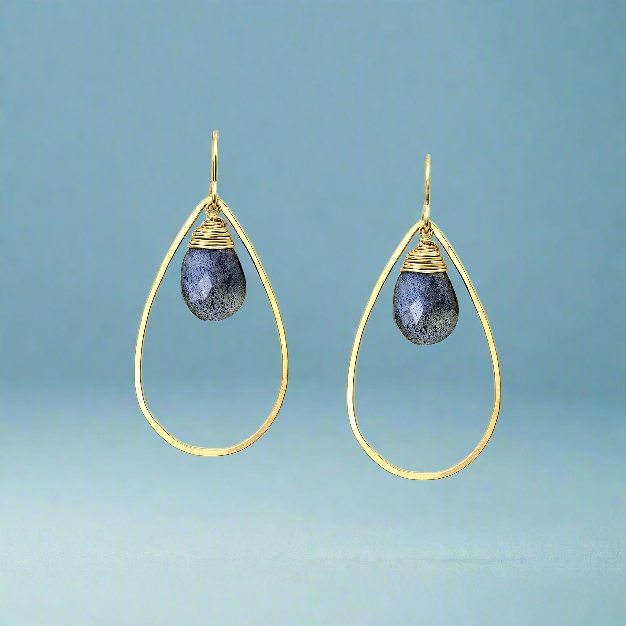 Labradorite Teardrop Earring - Earrings