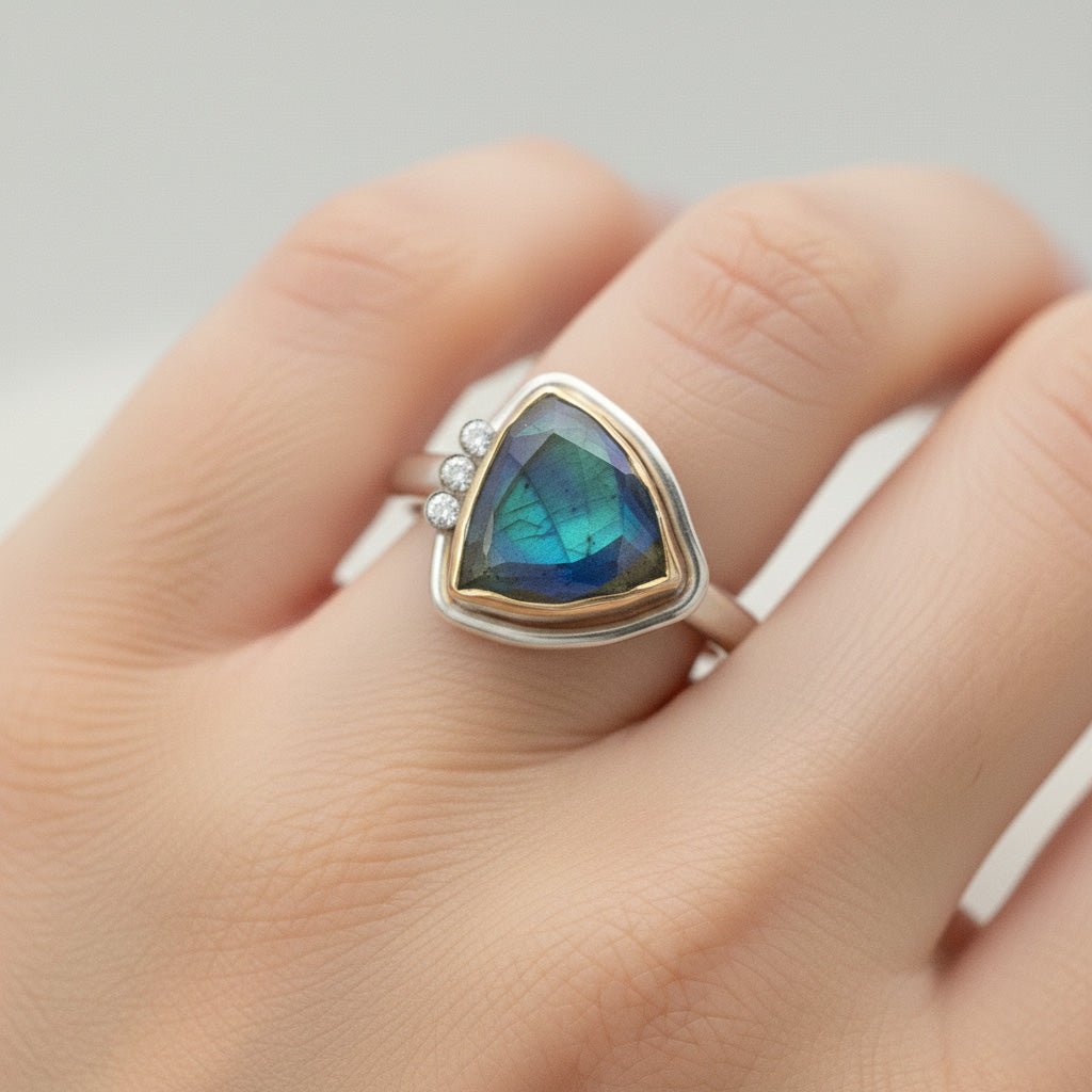 Labradorite Trilliant Ring - Rings