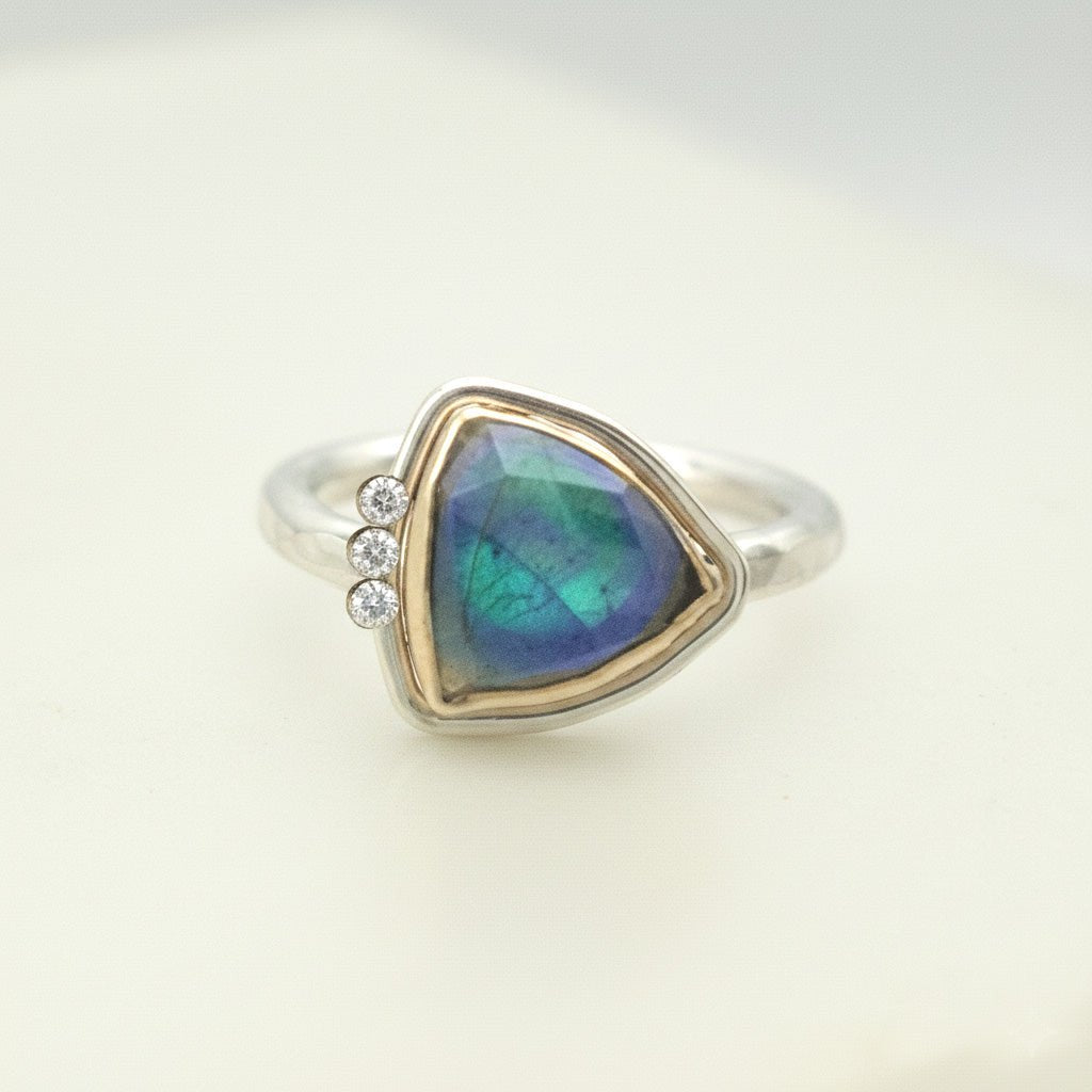 Labradorite Trilliant Ring - Rings