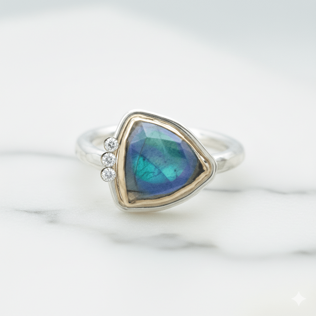Labradorite Trilliant Ring - Rings