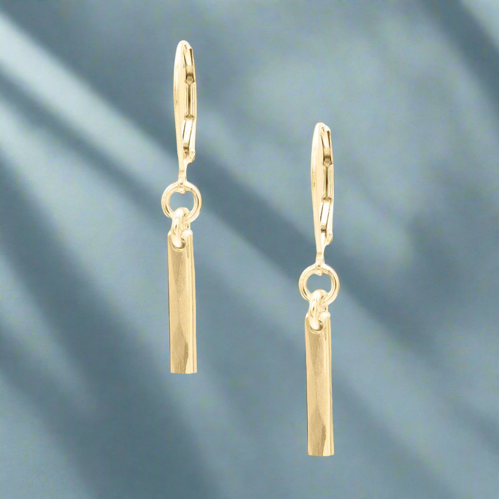 Gold Bar Earrings