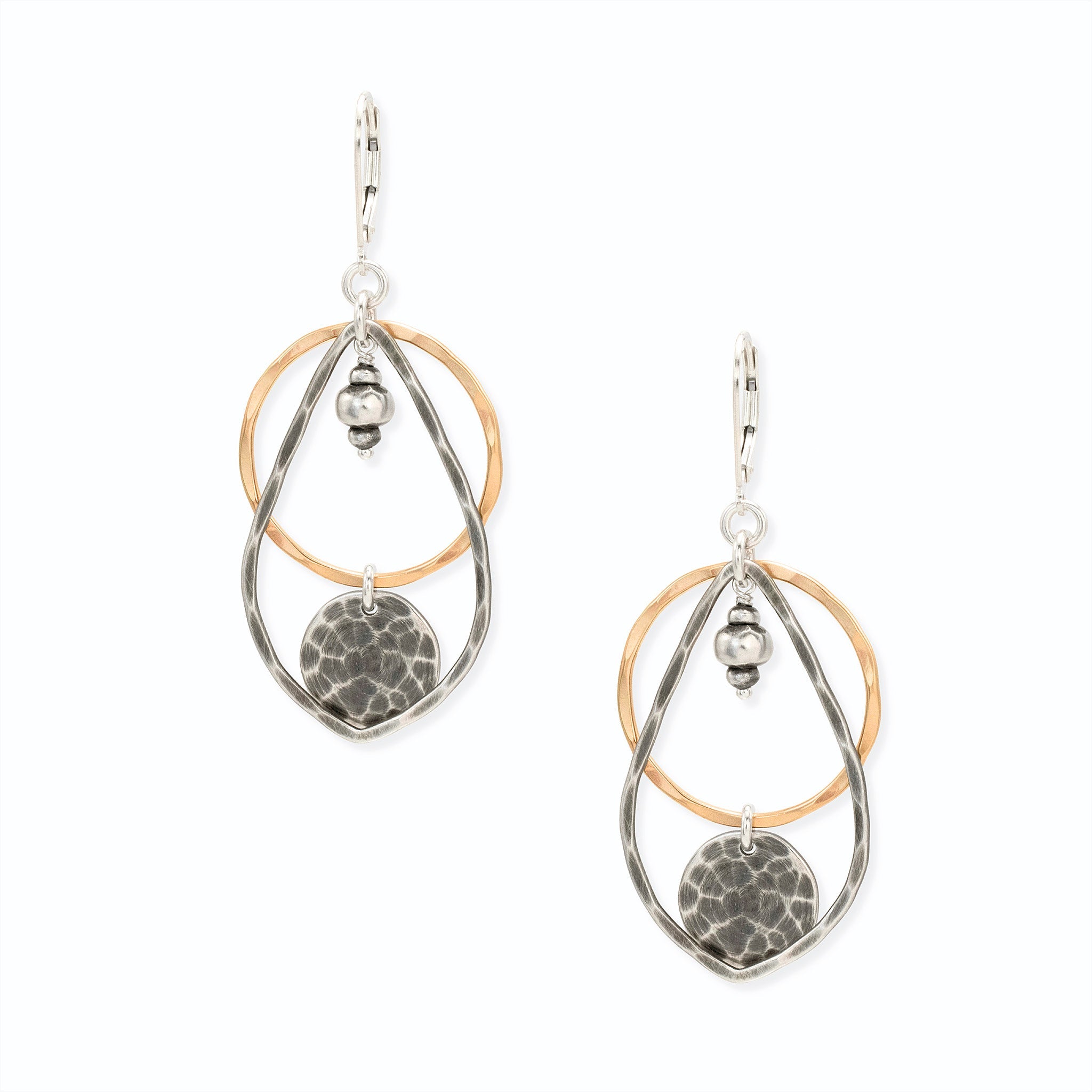 Mixed Stratum Leaf Earrings - Earrings