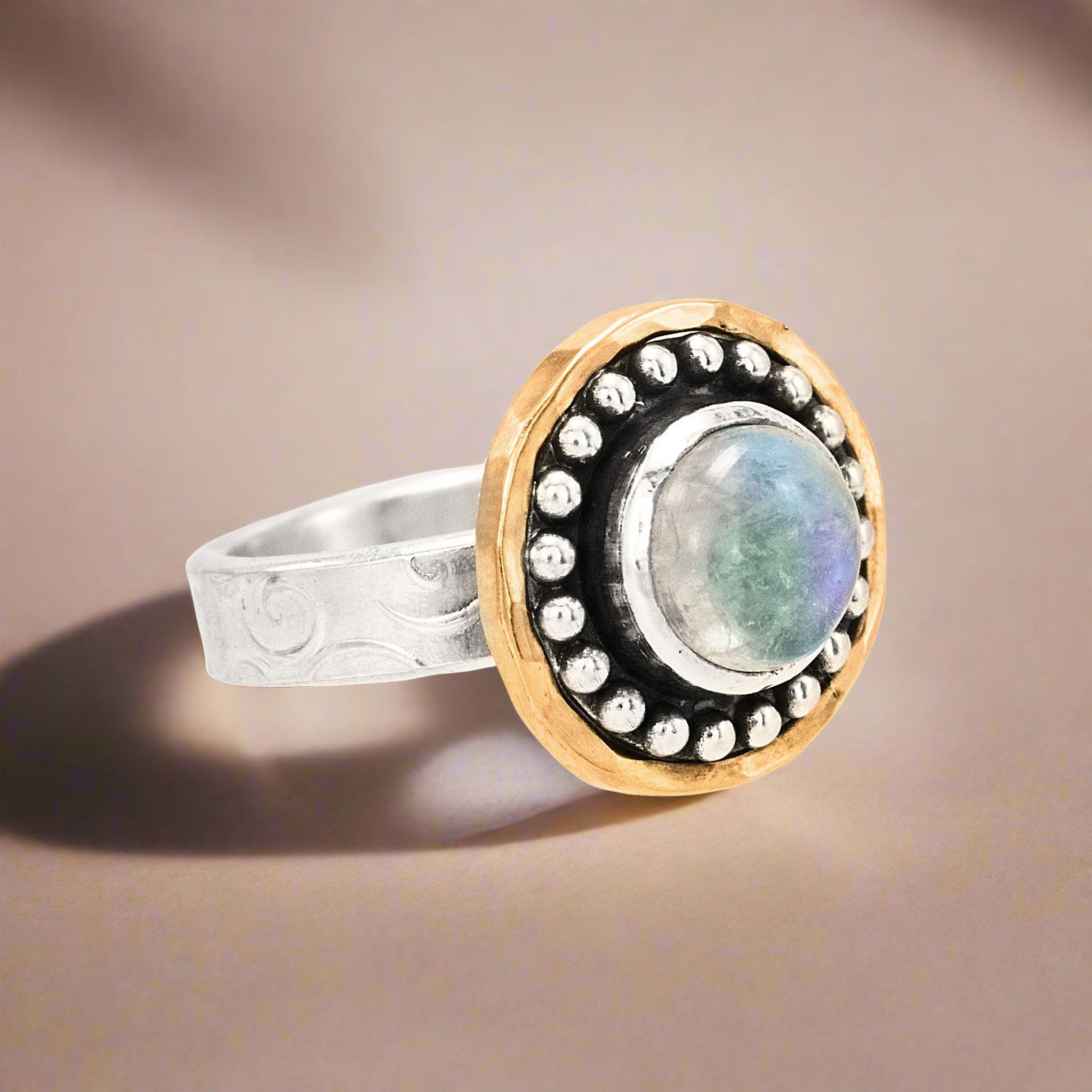 Moonstone Dome Ring - Rings