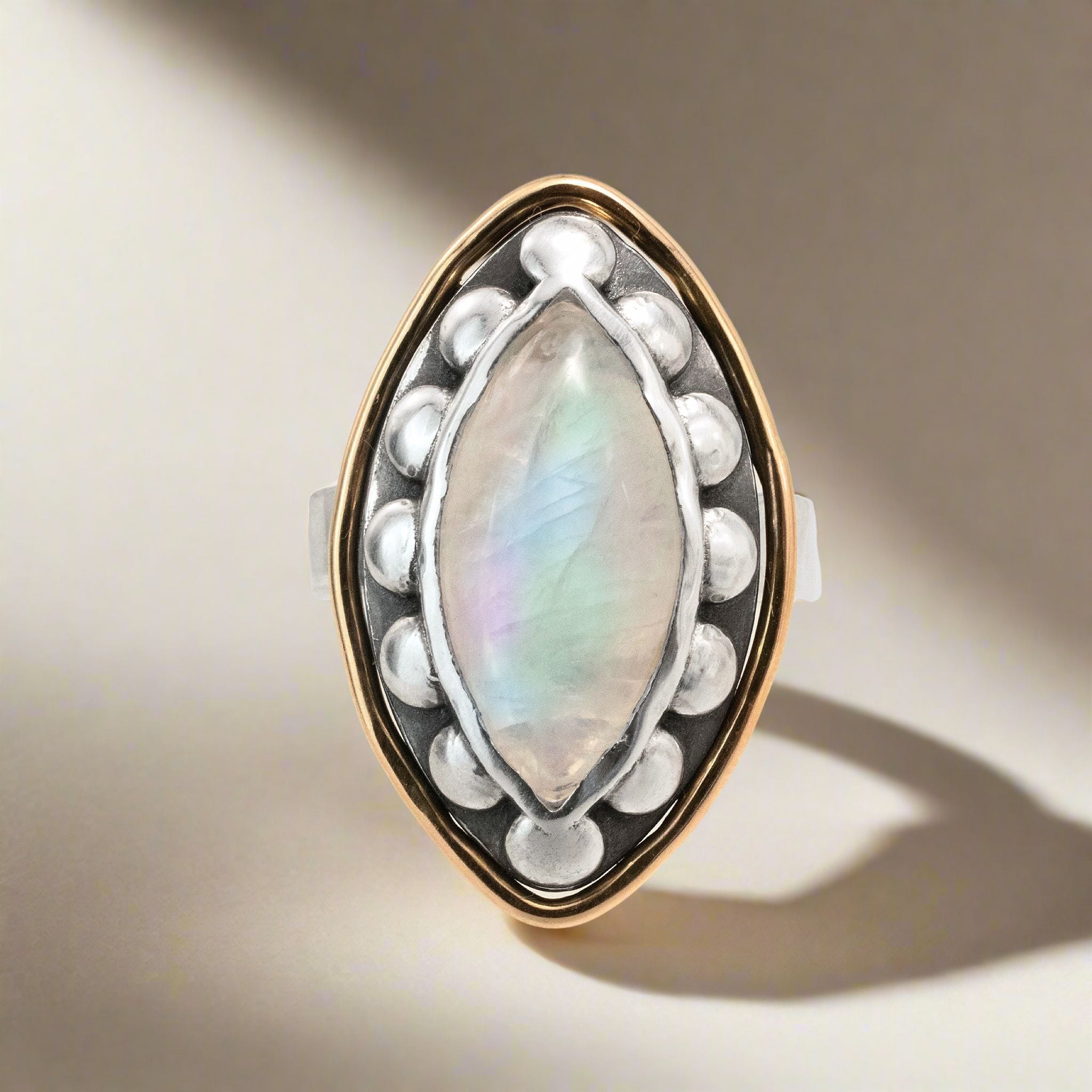 Moonstone Marquise Ring - Rings