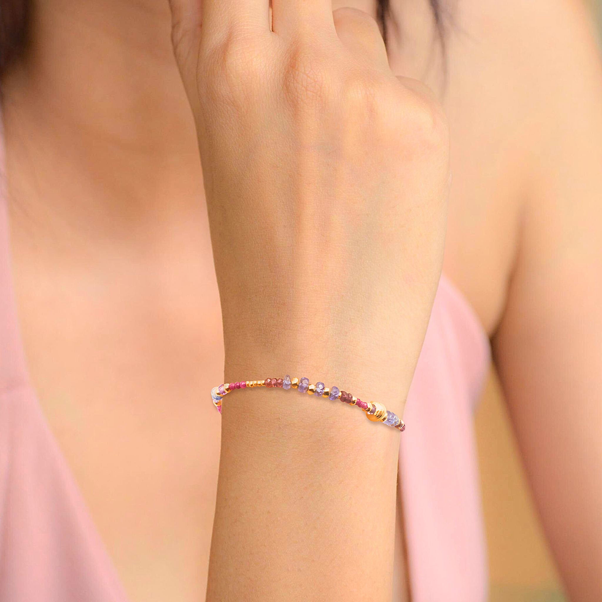 Multi Gemstone Vermeil Bracelet - Bracelets