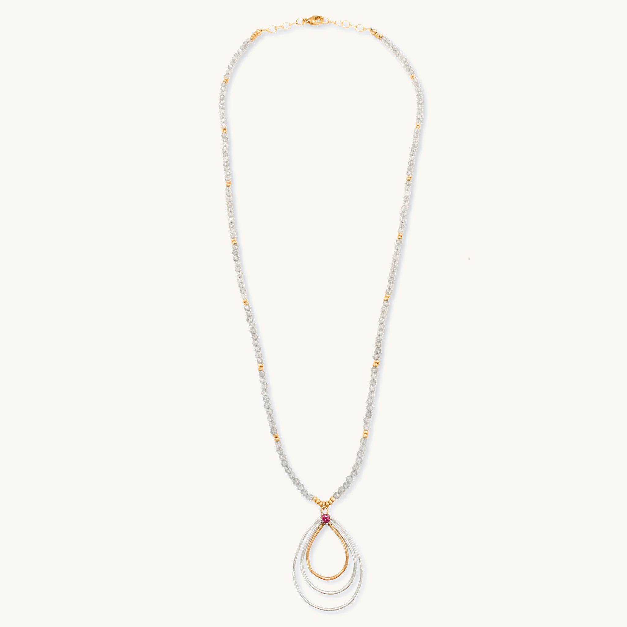 Nested Teardrops Necklace - Necklaces