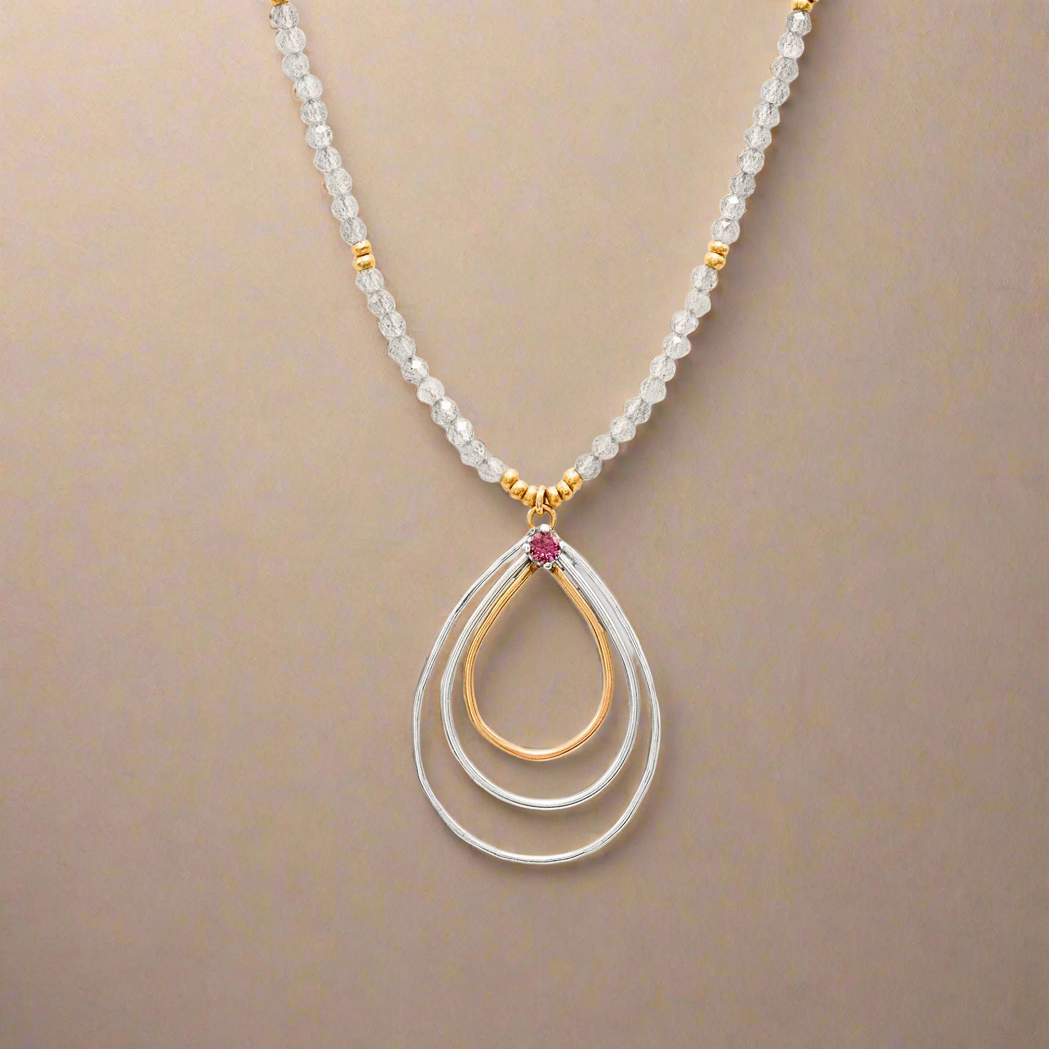 Nested Teardrops Necklace - Necklaces