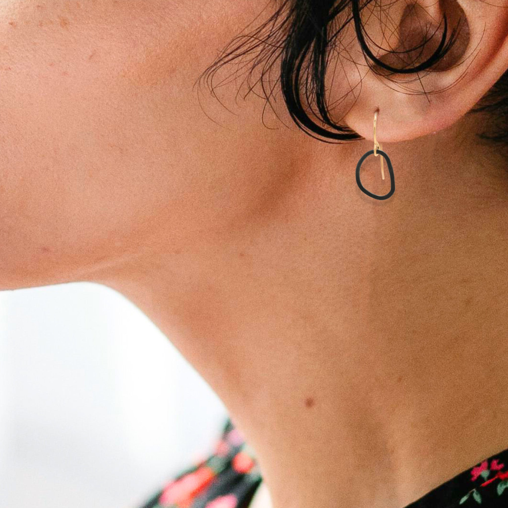 Noir Drop Earring - Earrings