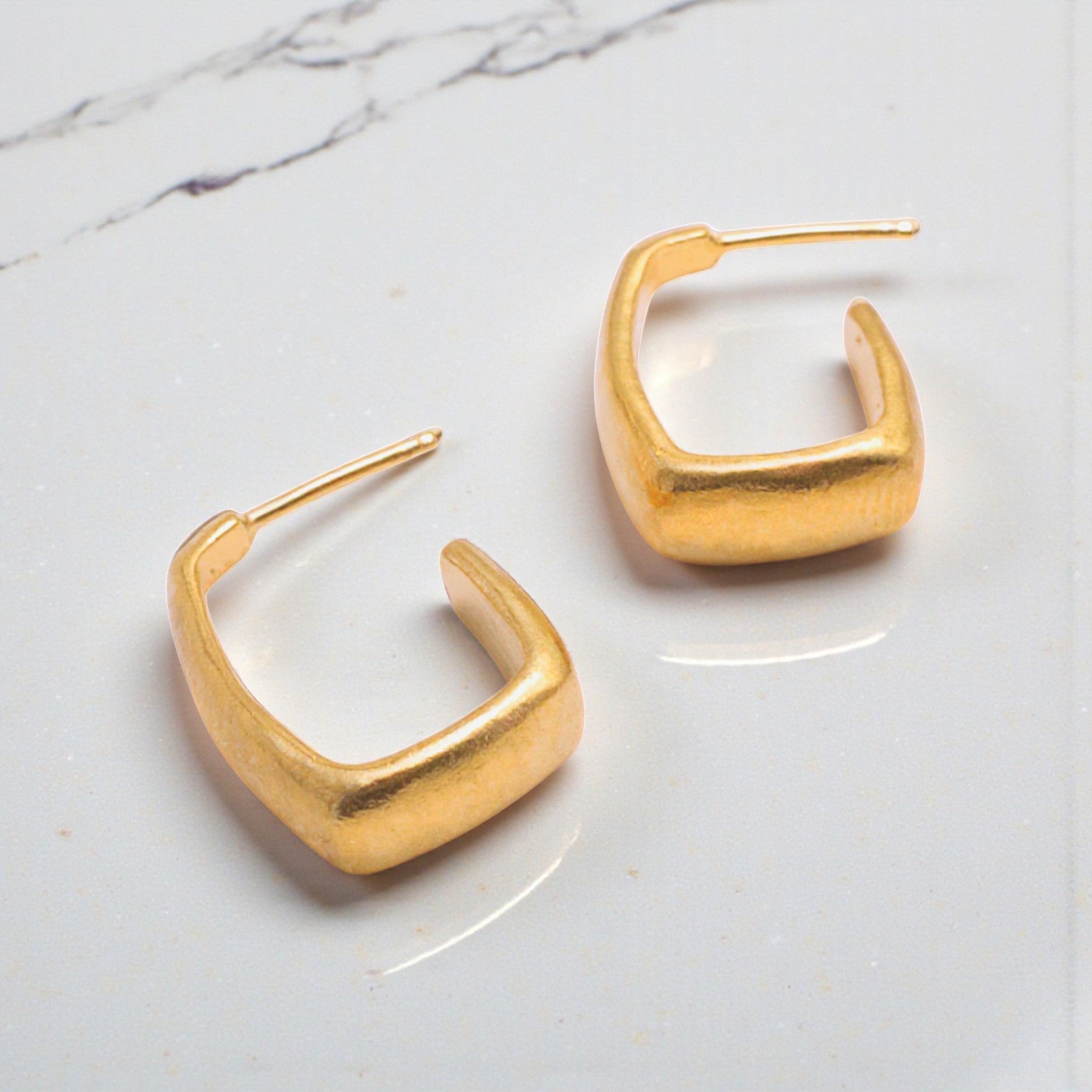 Open Square Earrings - Earrings